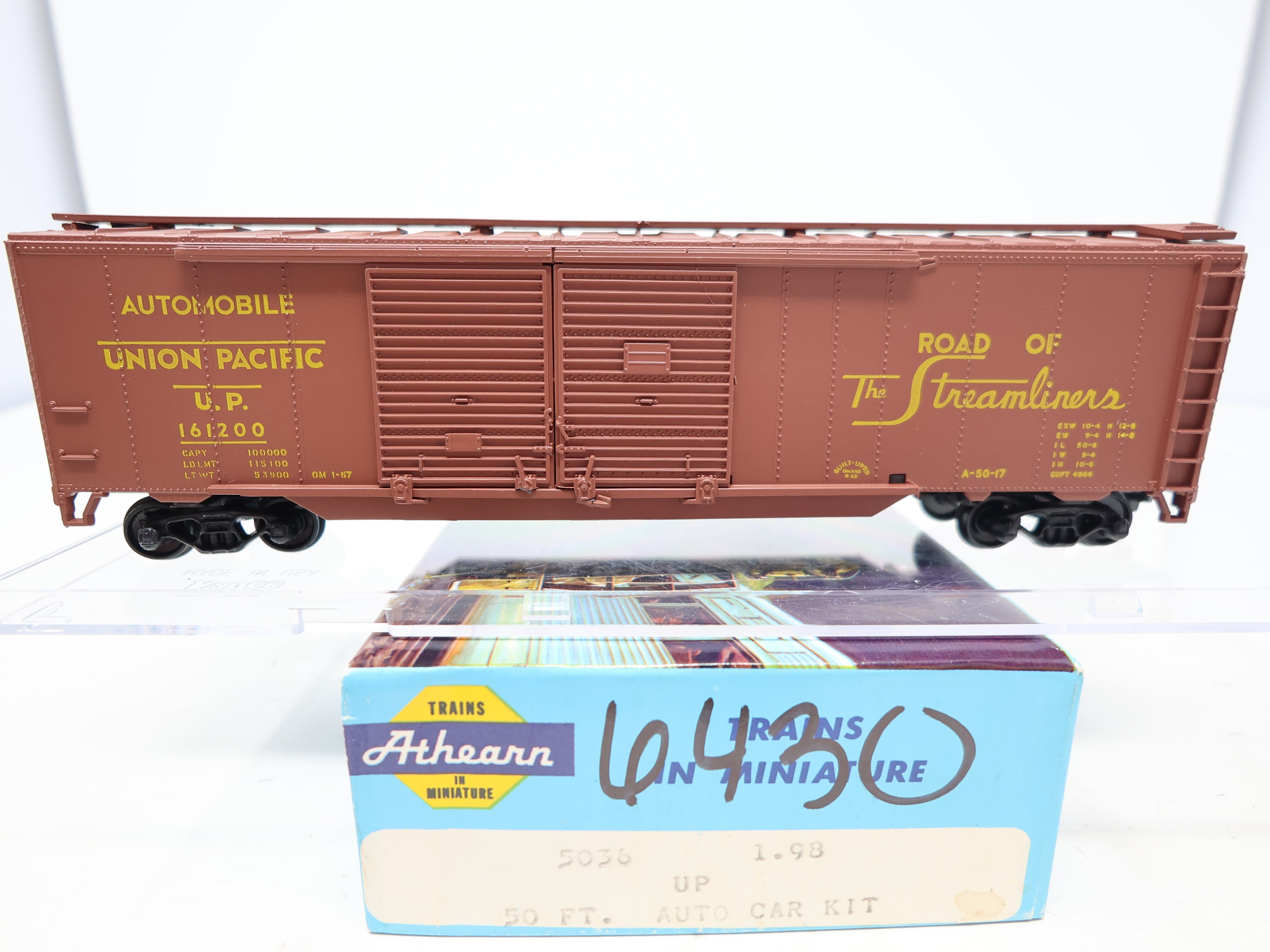 USED Athearn 5036 HO Scale, 50' Box Car, Union Pacific UP #161200