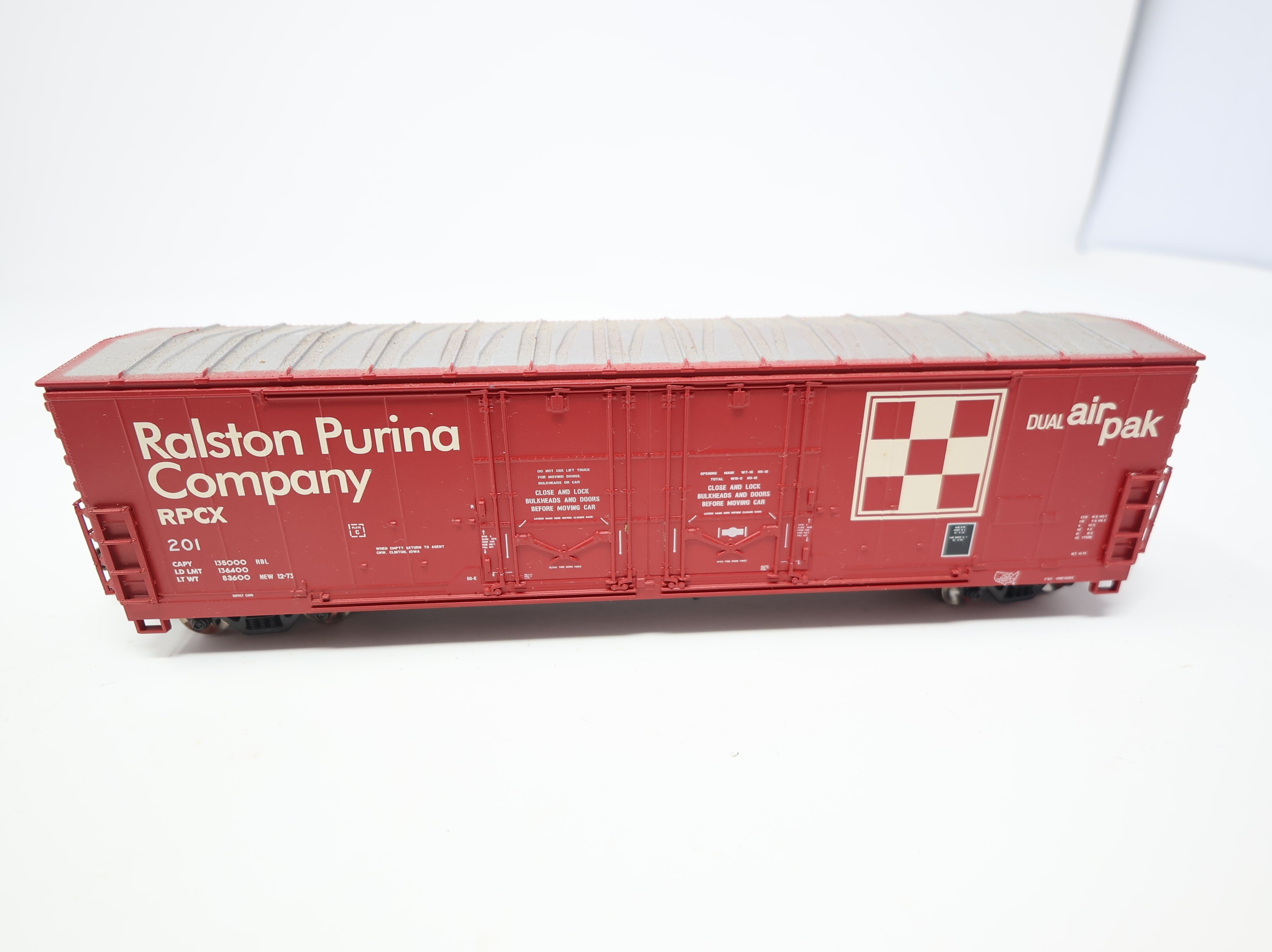 USED Athearn HO Scale 50' Double Door Box Car Ralston Purina RPCX #201