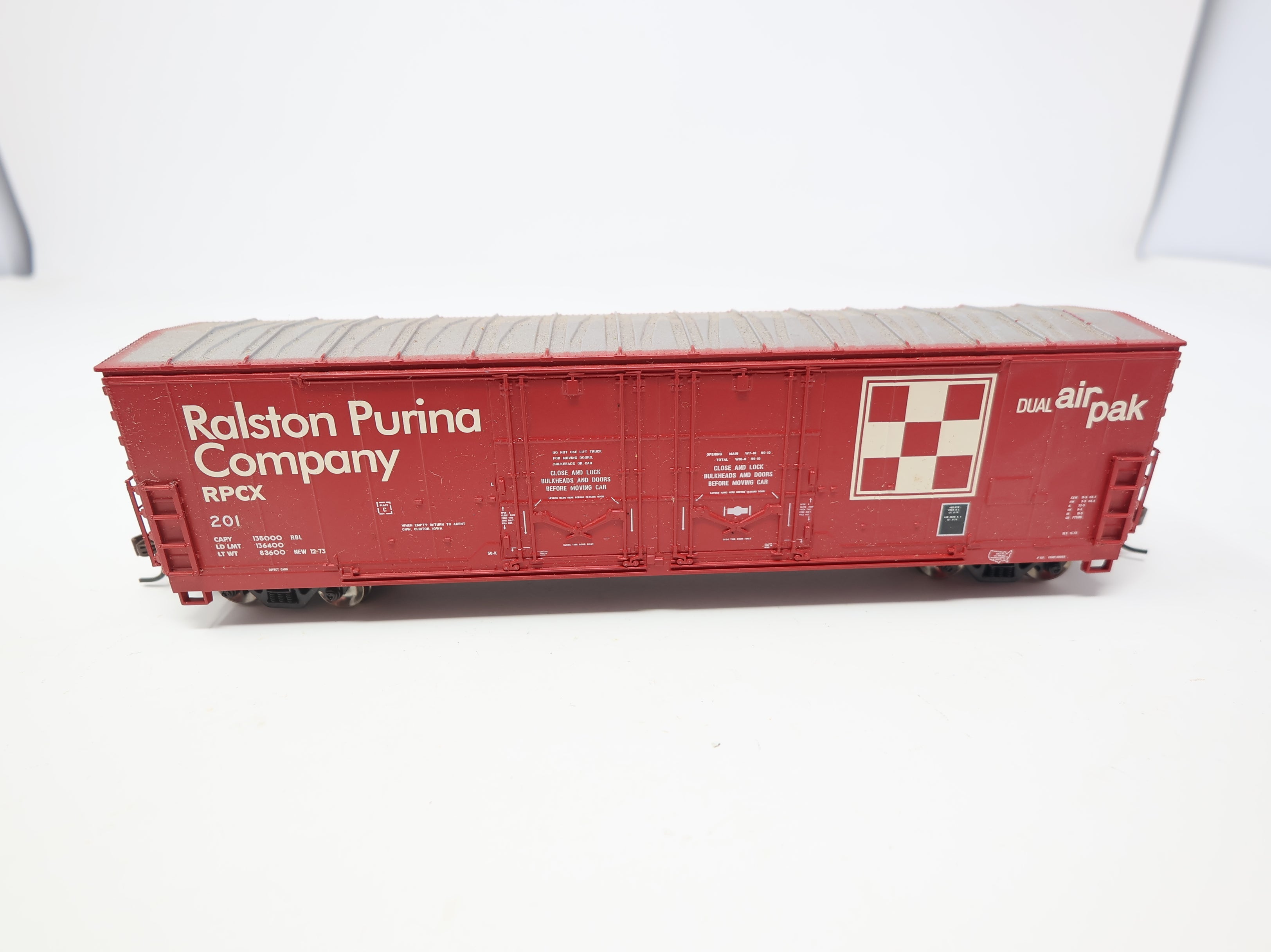 USED Athearn HO Scale 50' Double Door Box Car Ralston Purina RPCX #201