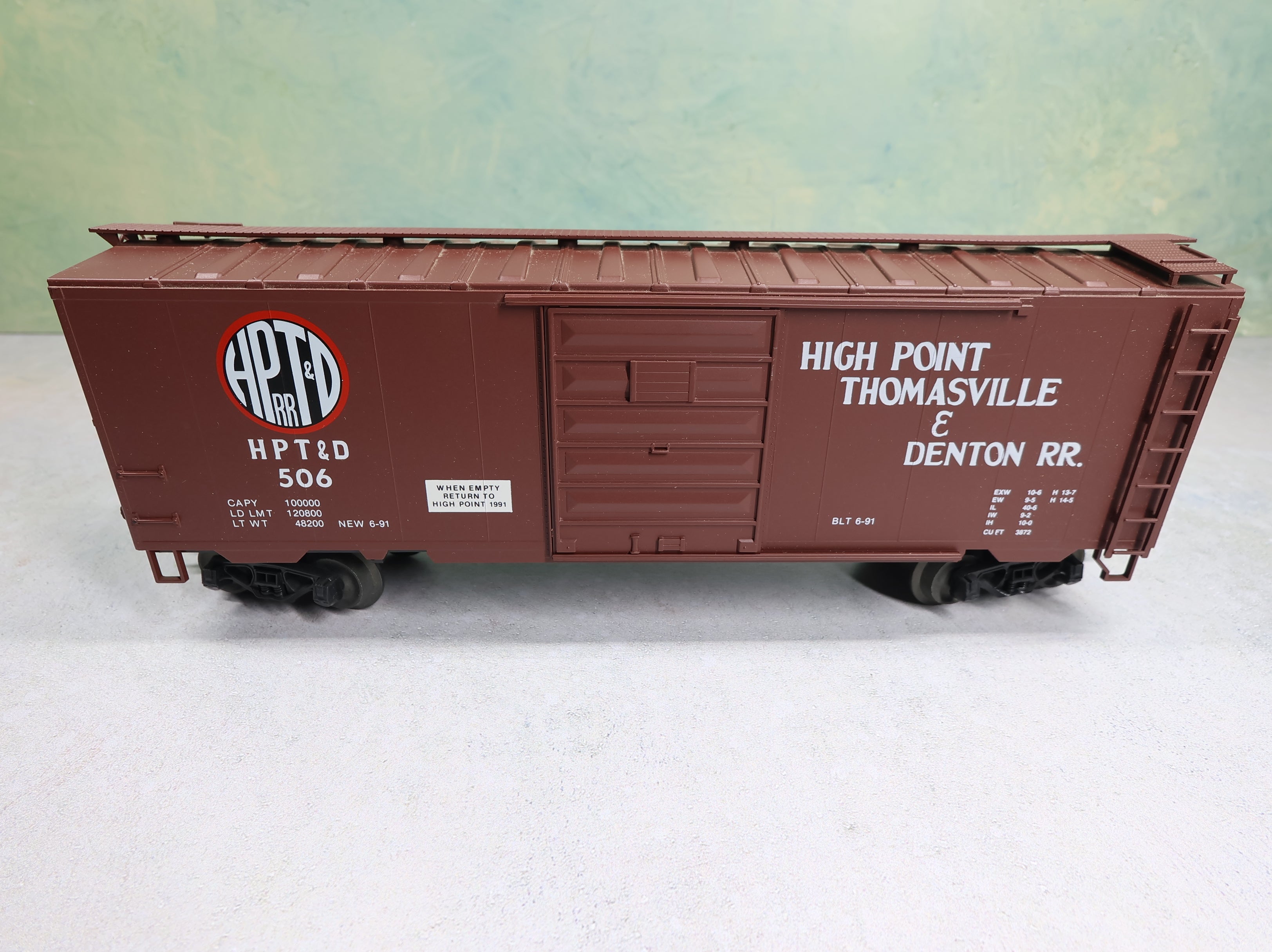 USED Weaver O 40' PS-1 Box Car High Point Thomasville & Denton HPT&D #506