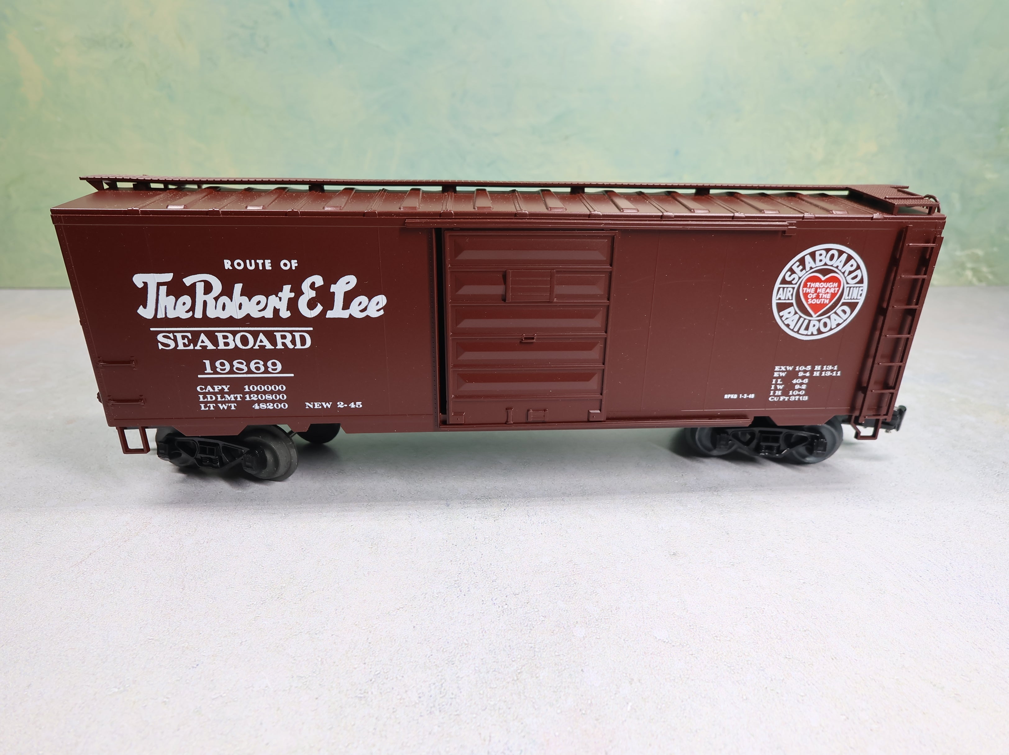 USED Weaver O 40' PS-1 Box Car Seaboard Air Line #19869 Robert E Lee