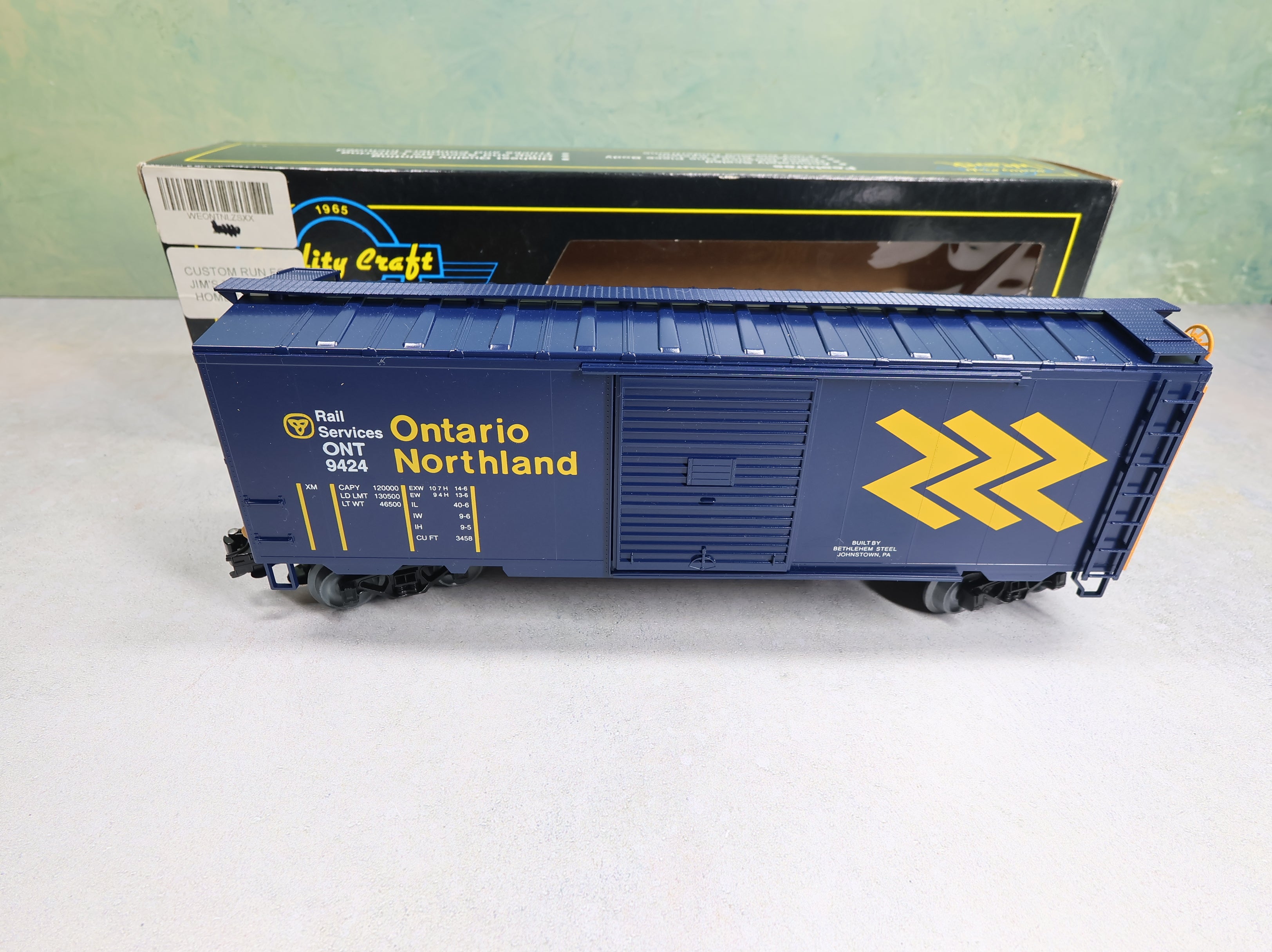 USED Weaver O 40' PS-1 Box Car Ontario Northland ONT #9424