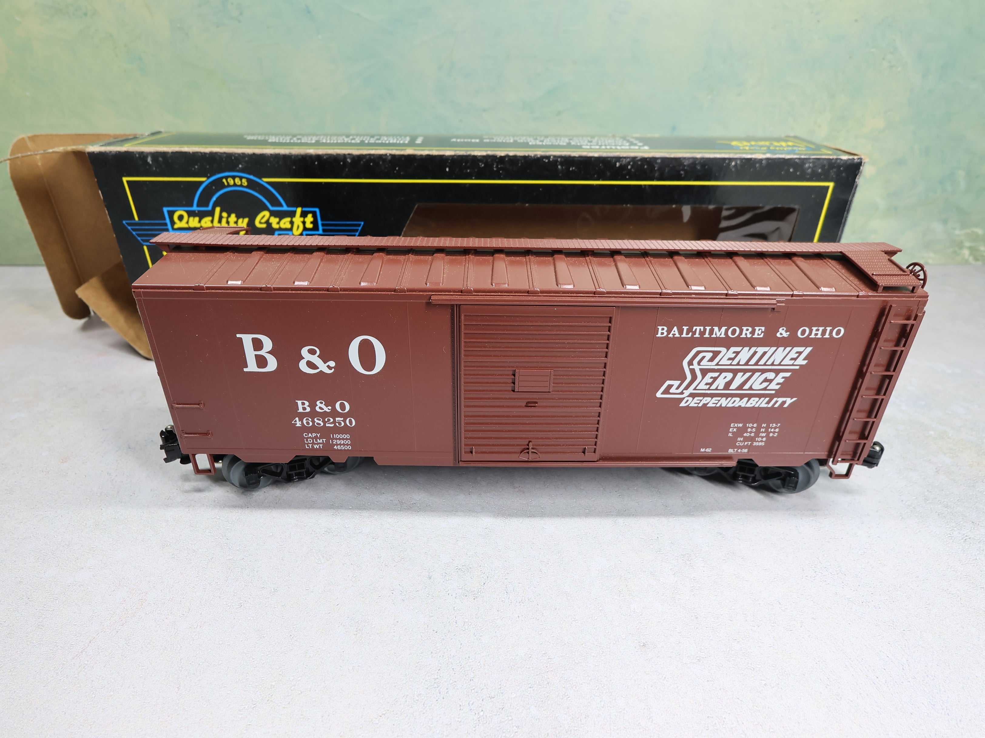 USED Weaver O 40' PS-1 Box Car Baltimore and Ohio B&O #468250 Sentinel