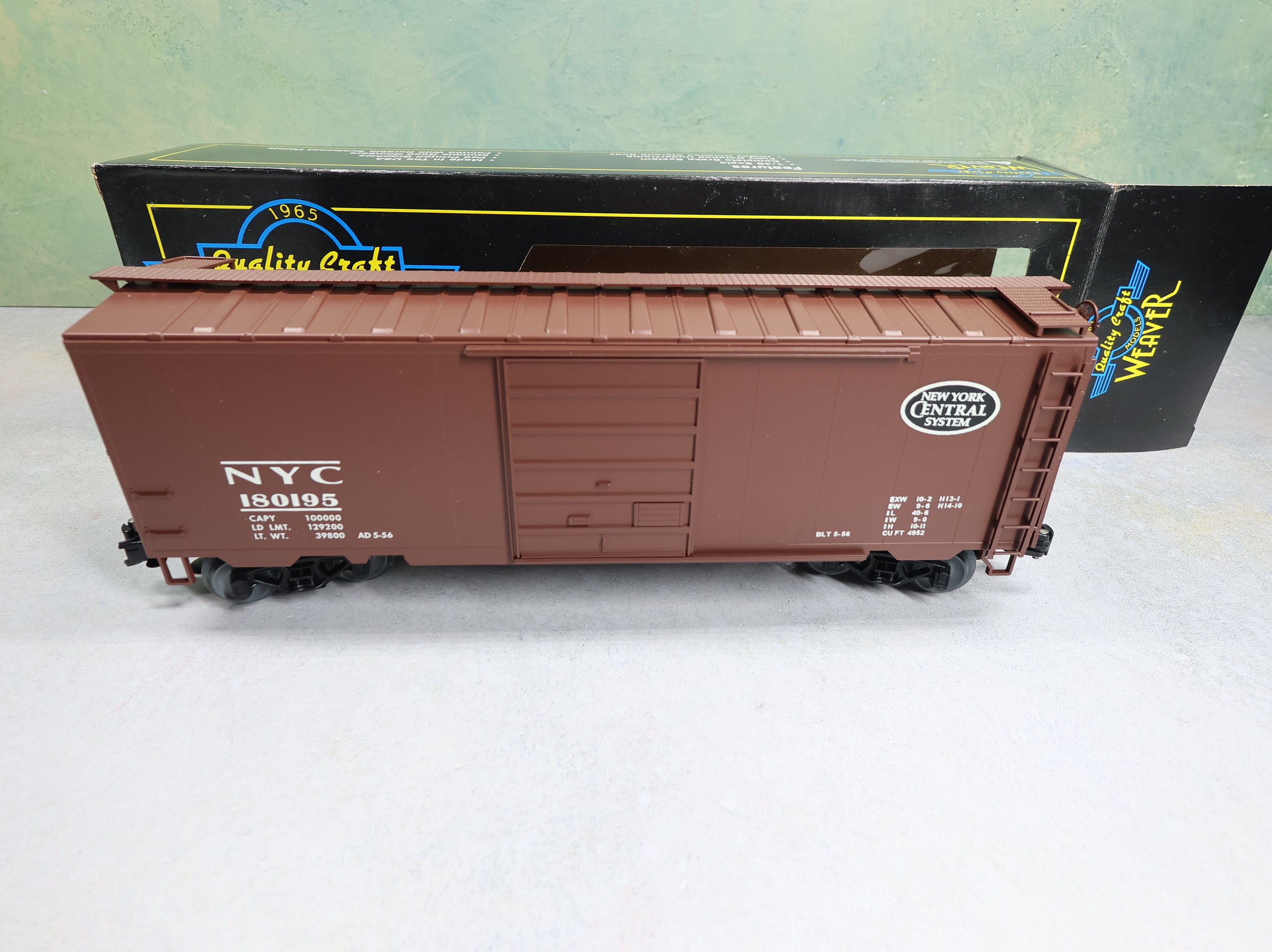 USED Weaver O 40' PS-1 Box Car New York Central NYC #180195