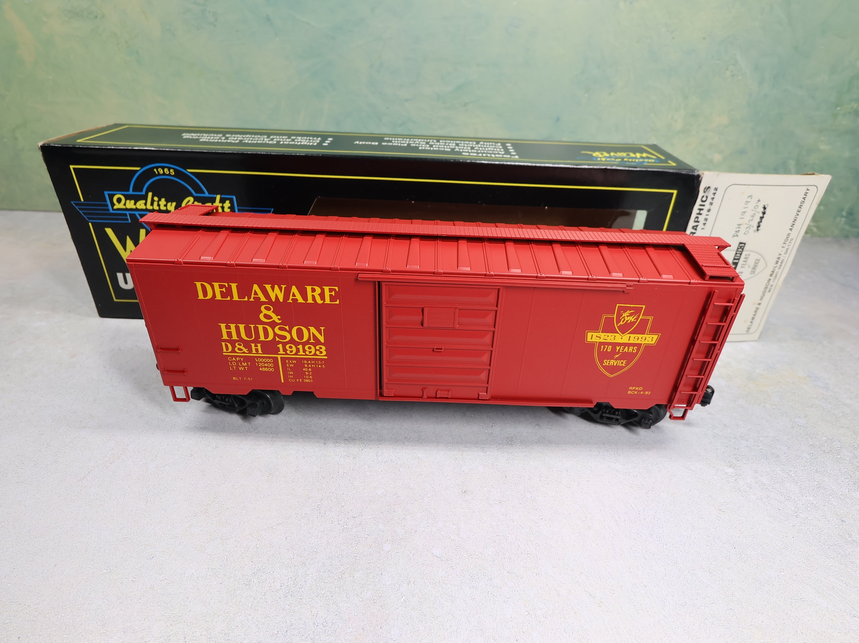 USED Weaver O 40' PS-1 Box Car Delaware and Hudson D&H #19193 Buffalo Creek Graphics