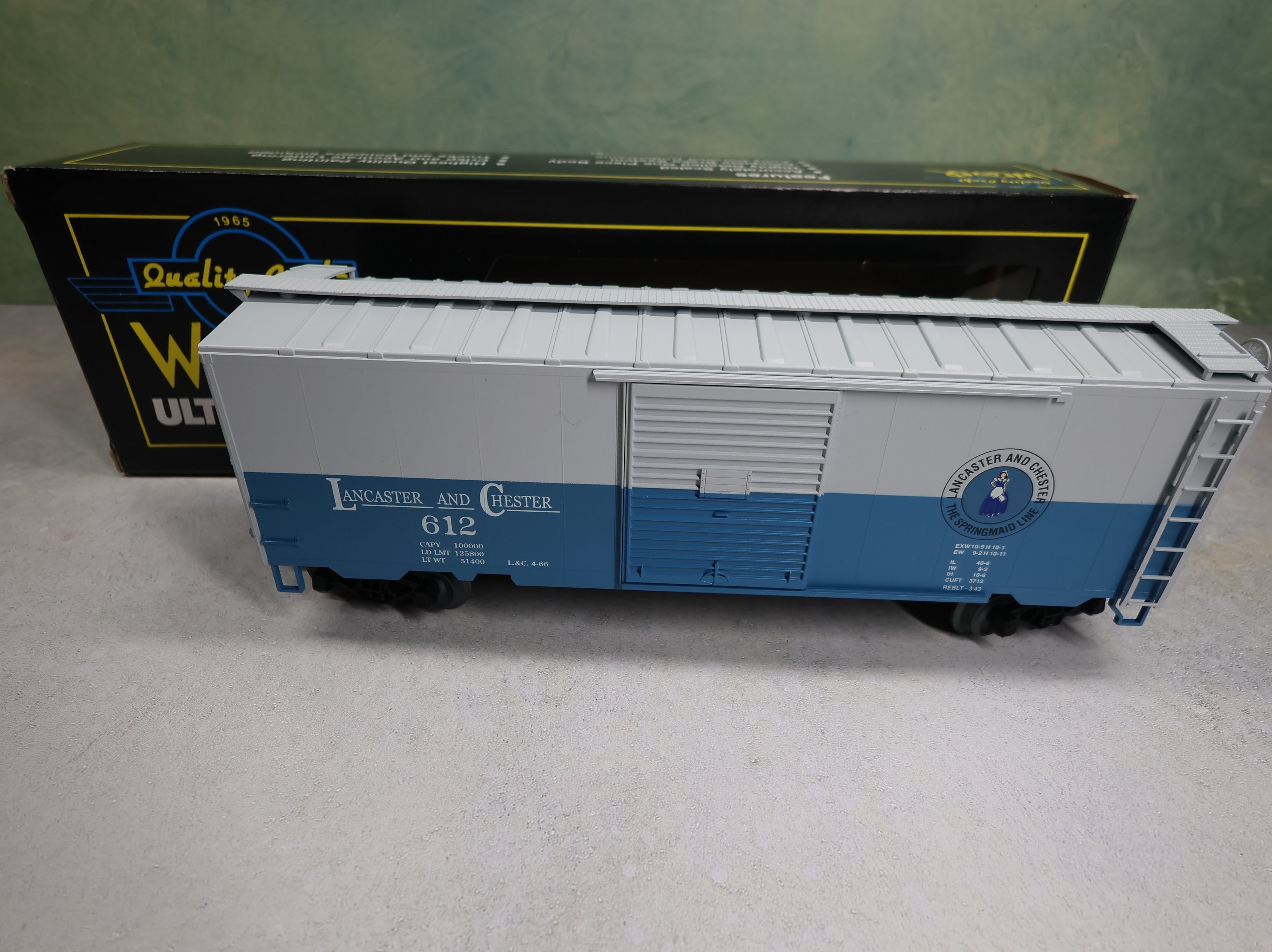 USED Weaver O 40' PS-1 Box Car Lancaster and Chester #612