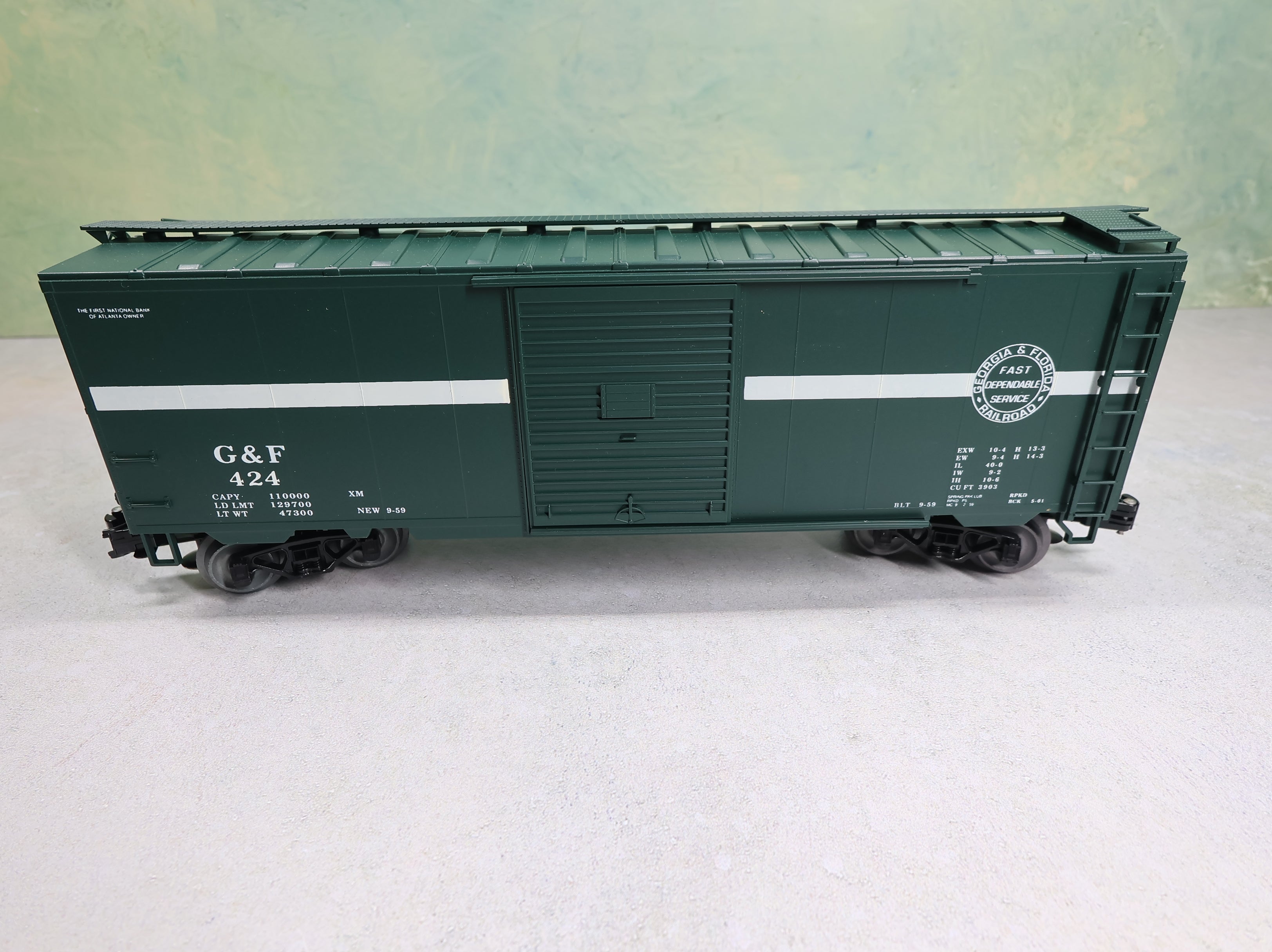 USED Weaver O 40' PS-1 Box Car Georgia & Florida G&F #424 Buffalo Creek Graphics