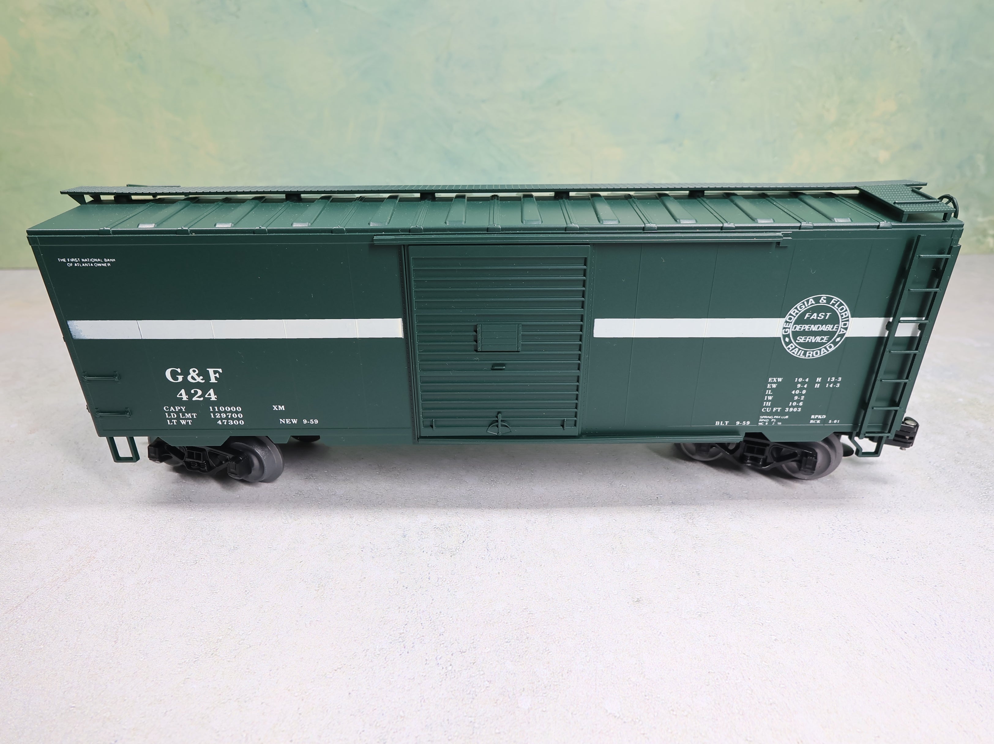 USED Weaver O 40' PS-1 Box Car Georgia & Florida G&F #424 Buffalo Creek Graphics