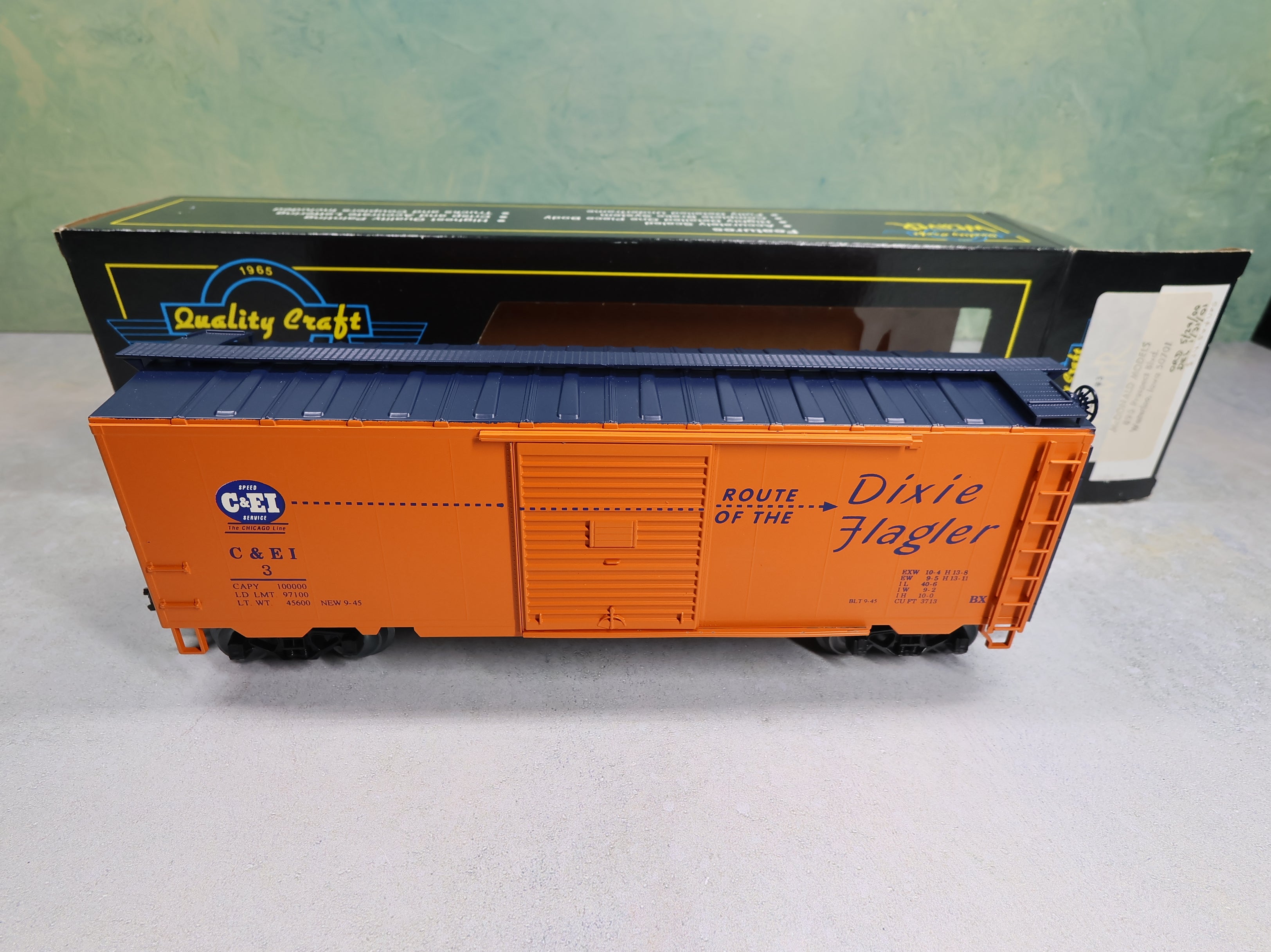 USED Weaver O 40' PS-1 Box Car Chicago & Eastern Illinois C&EI #3 Dixie Flagler