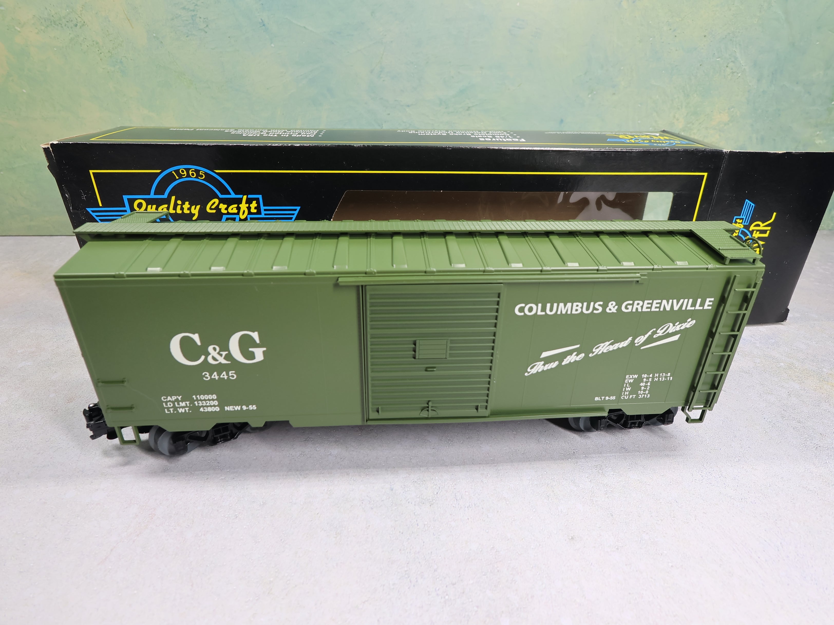 USED Weaver O 40' PS-1 Box Car Columbus & Greenville C&G #3445