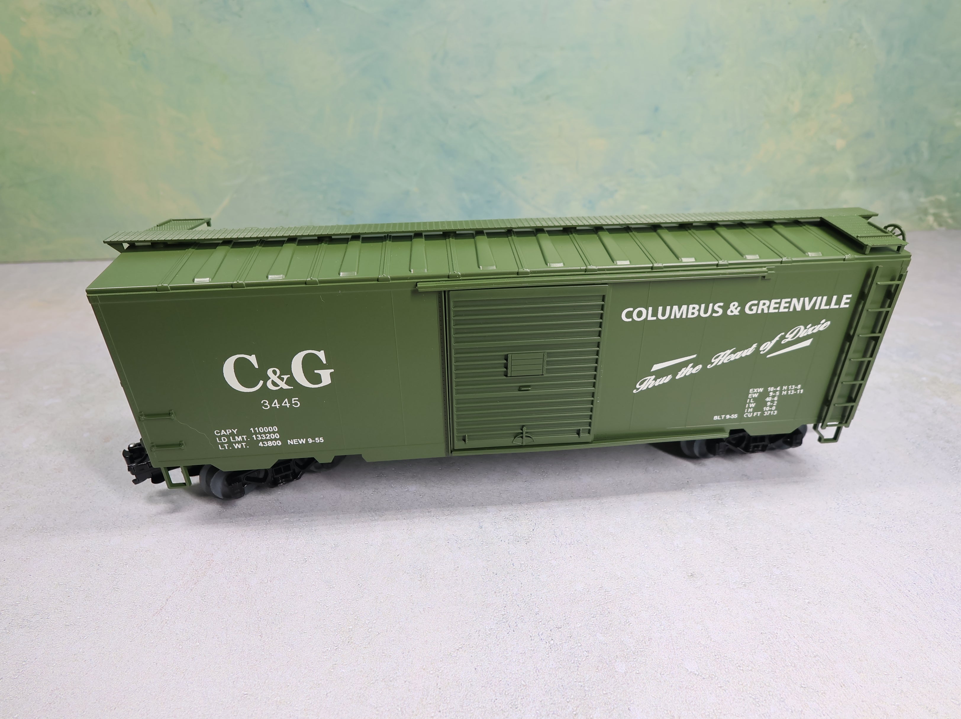 USED Weaver O 40' PS-1 Box Car Columbus & Greenville C&G #3445