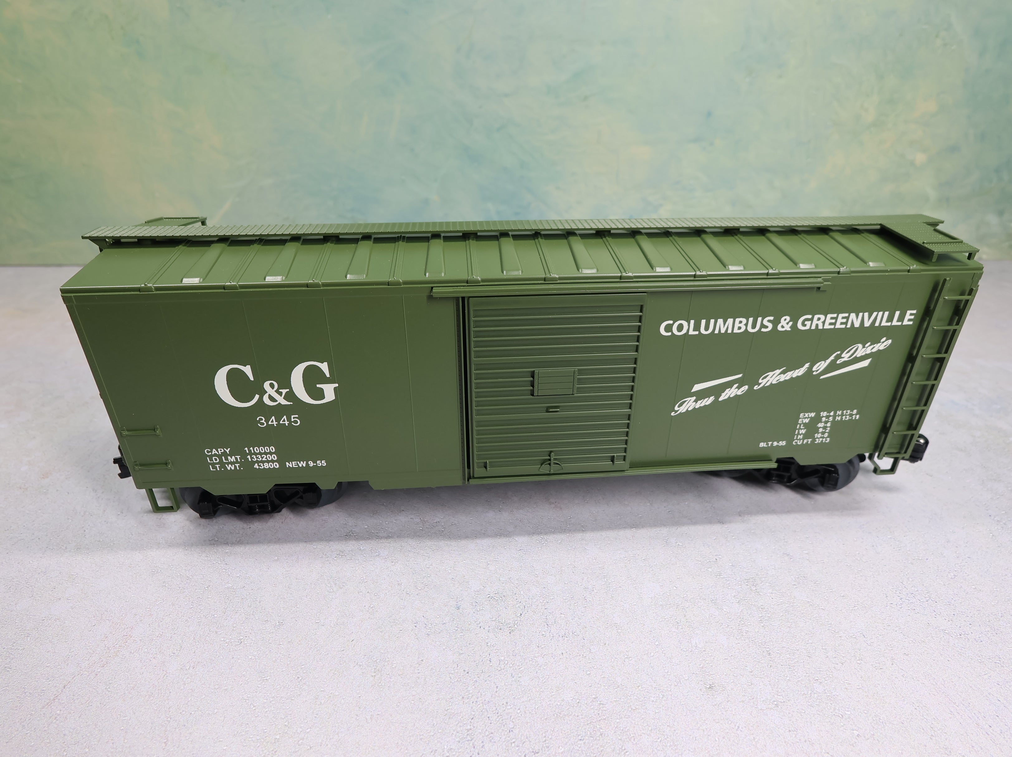 USED Weaver O 40' PS-1 Box Car Columbus & Greenville C&G #3445