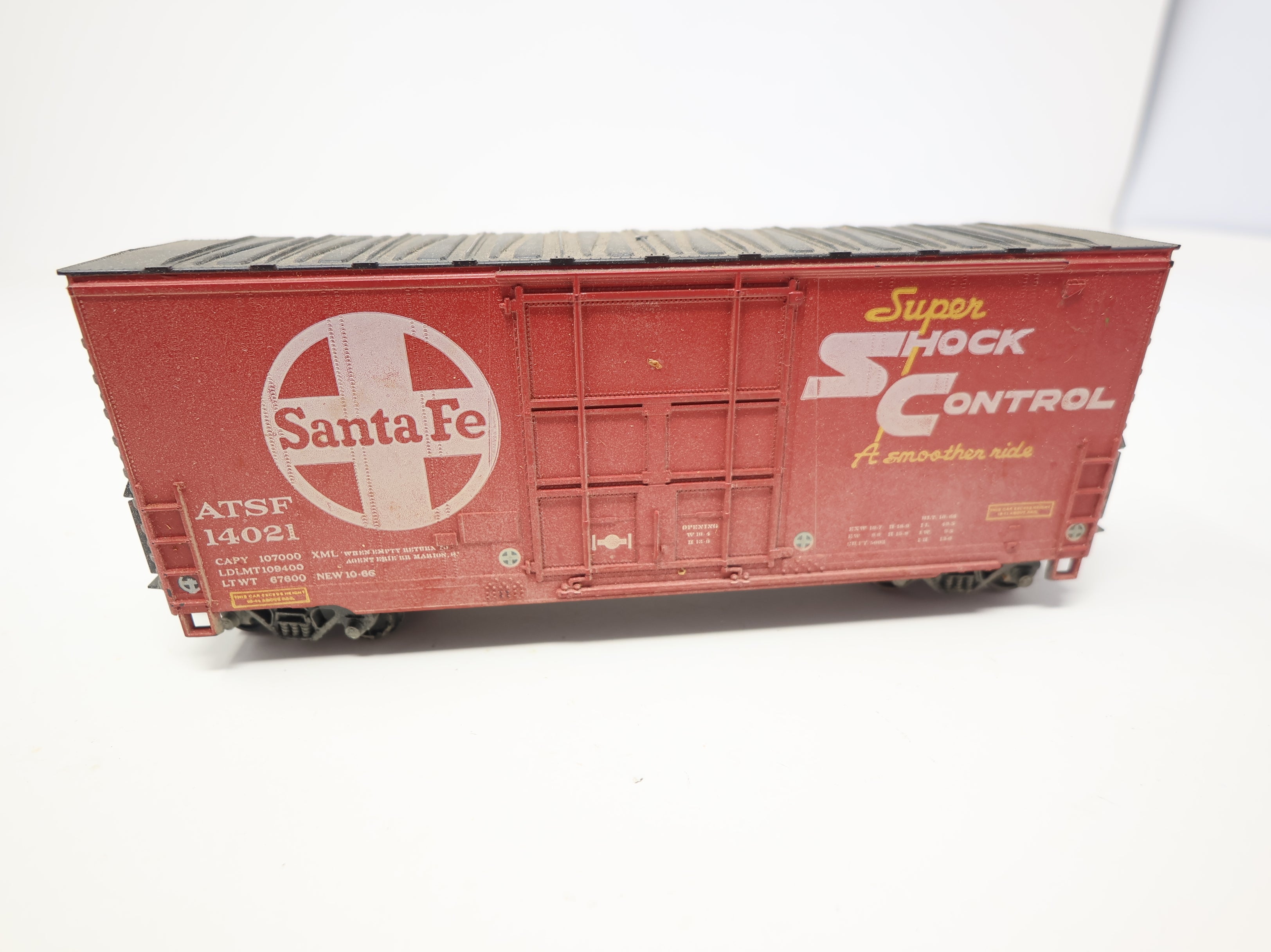 USED Athearn HO Scale 40' High Cube Santa Fe ATSF #14023 Weathered