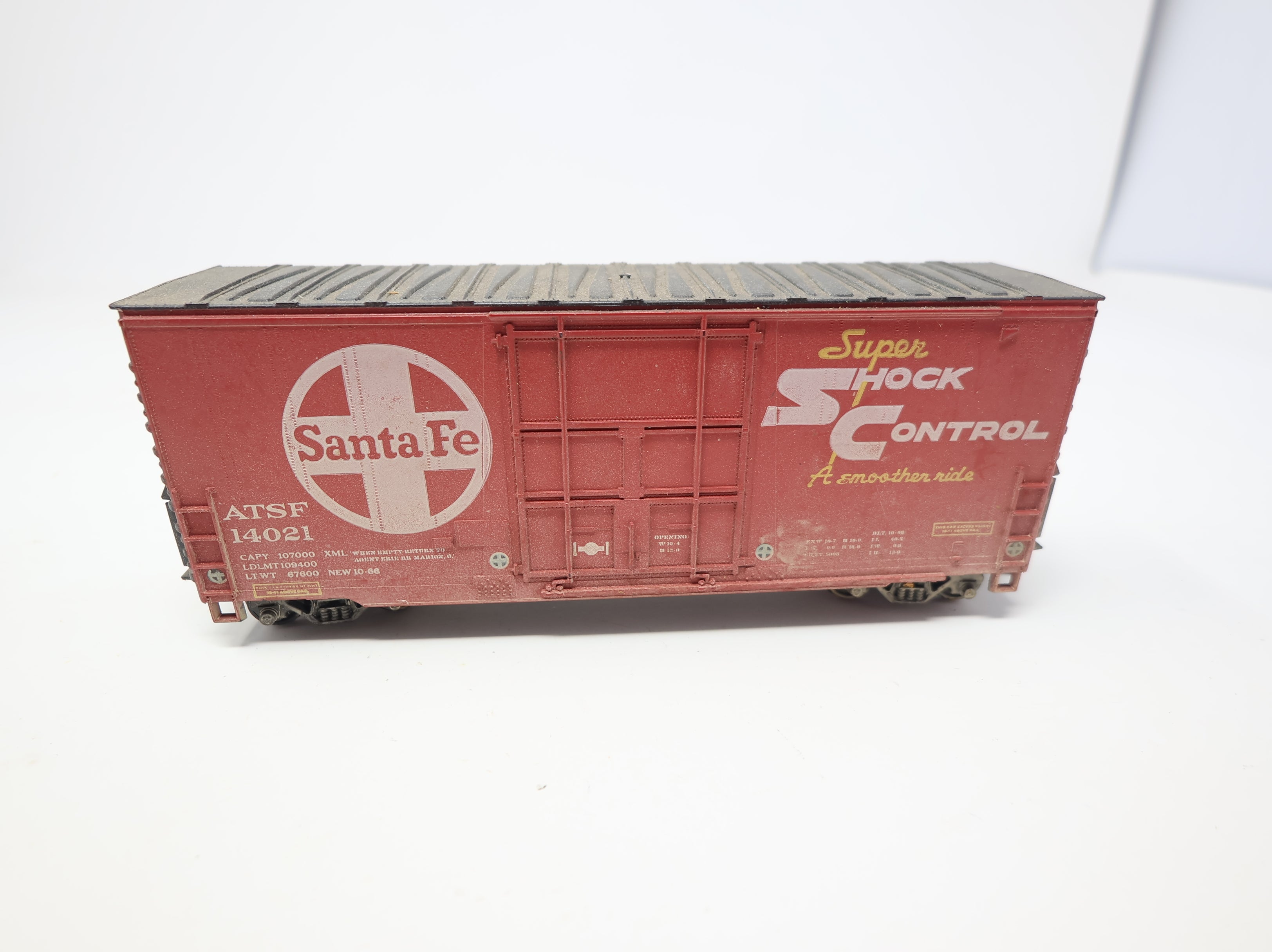 USED Athearn HO Scale 40' High Cube Santa Fe ATSF #14023 Weathered