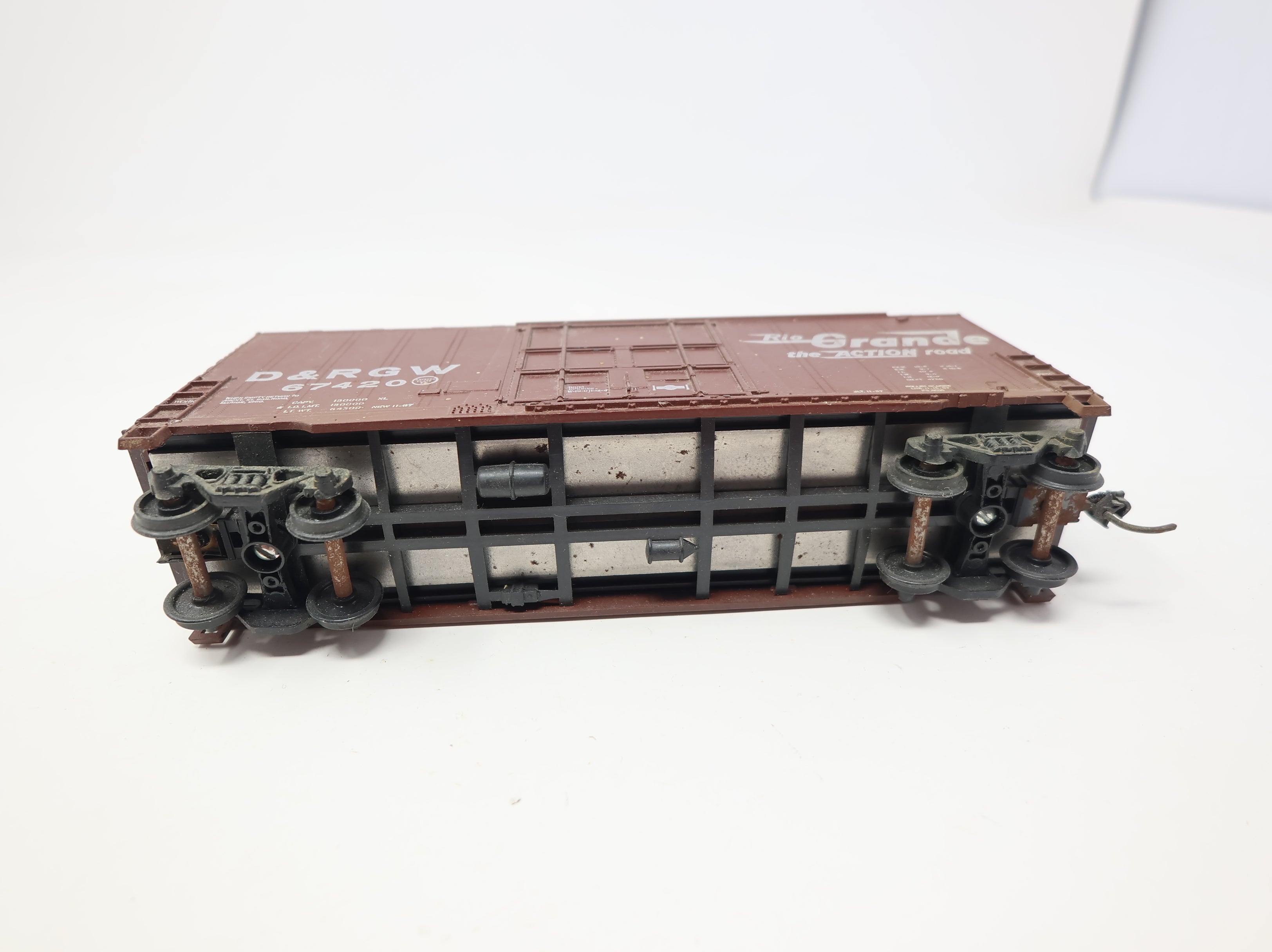 USED Athearn HO Scale 40' High Cube Rio Grande D&RGW #67420 Weathered