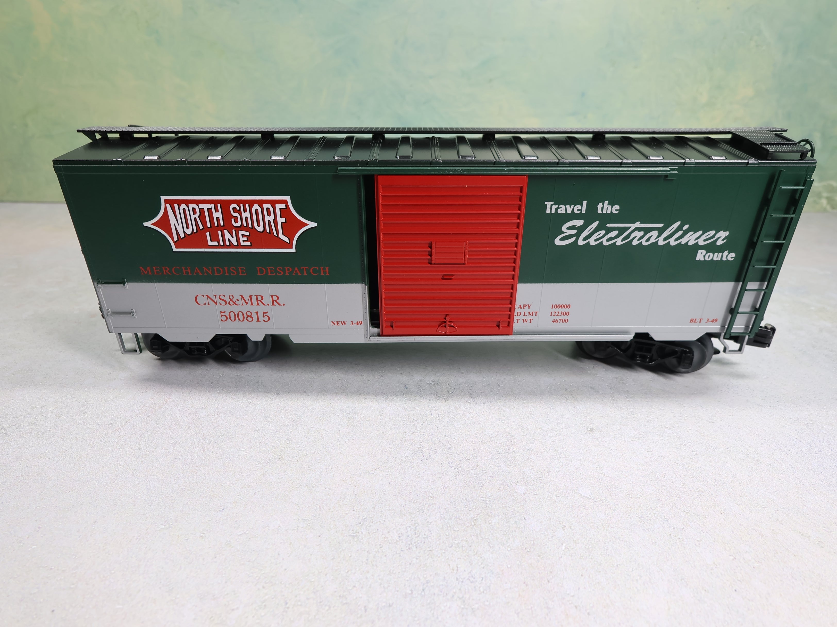 USED Weaver O 40' PS-1 Box Car North Shore Line CNS&MRR #500815