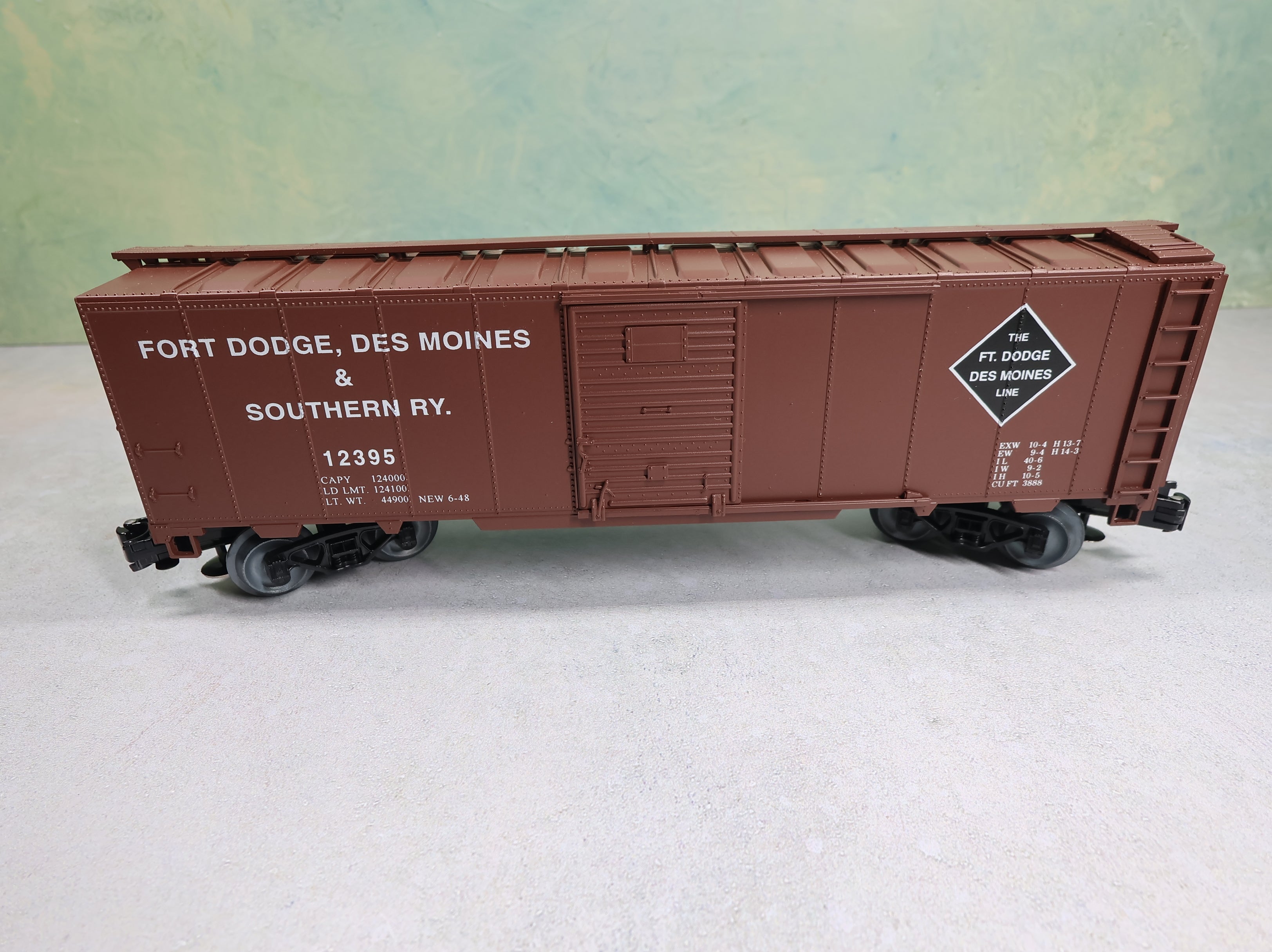 USED Weaver O 40' Steel Box Car Fort Dodge Des Moines & Southern #12395