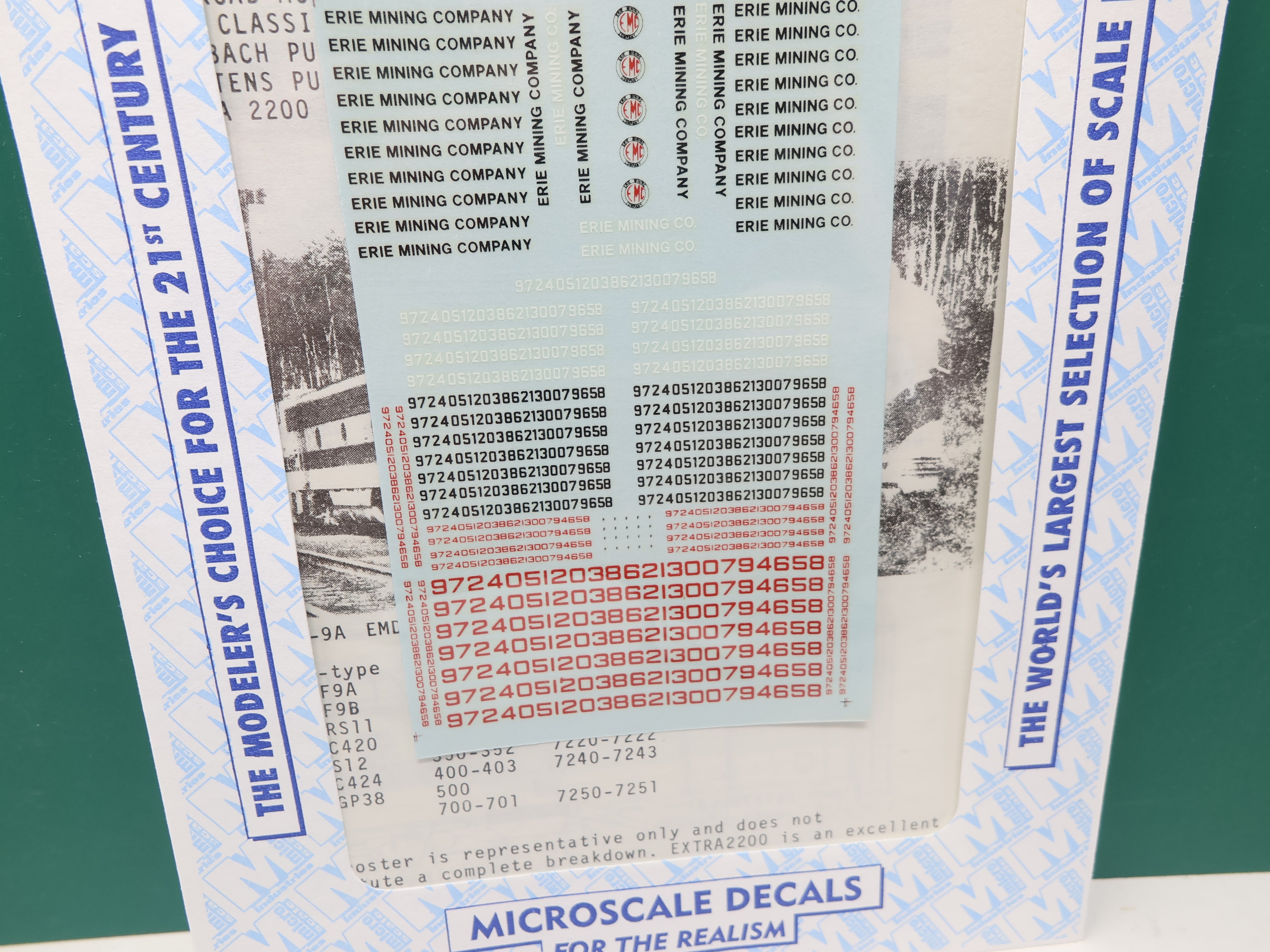 MICROSCALE 60-147 N Scale, Erie Mining Co Diesel Decals (60s & 70s)