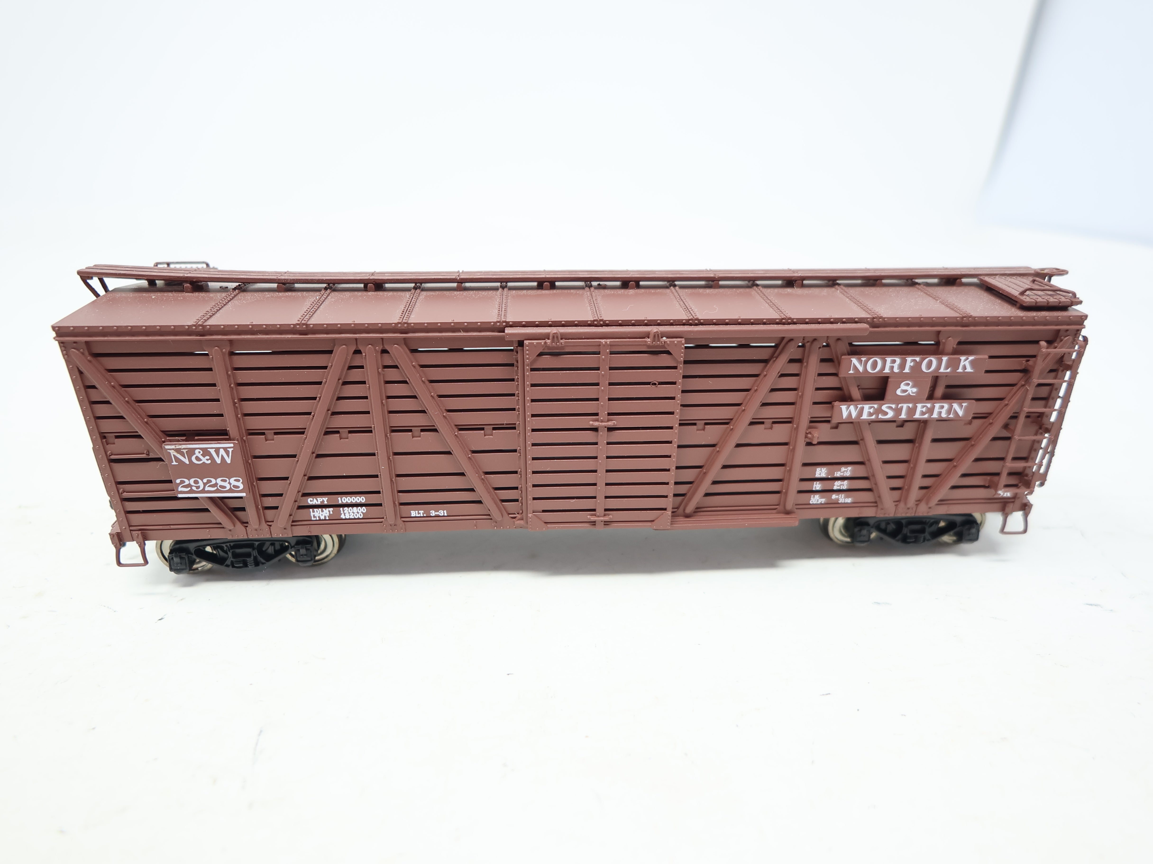 USED Broadway Limited 851 HO Scale, Stock Car, Norfolk & Western N&W #29288