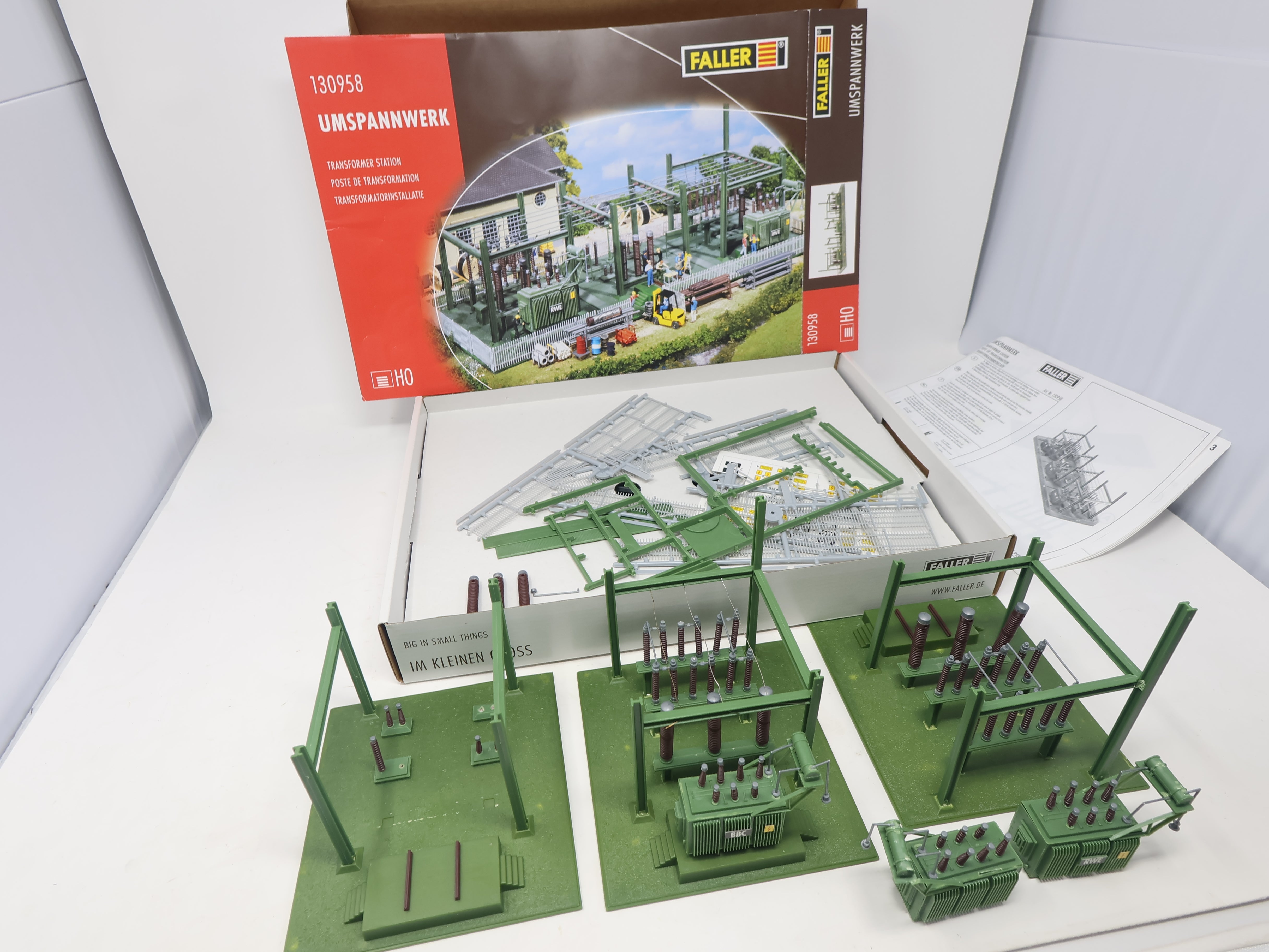 USED Faller 130958 HO Scale, Tranformer Station (started kit)