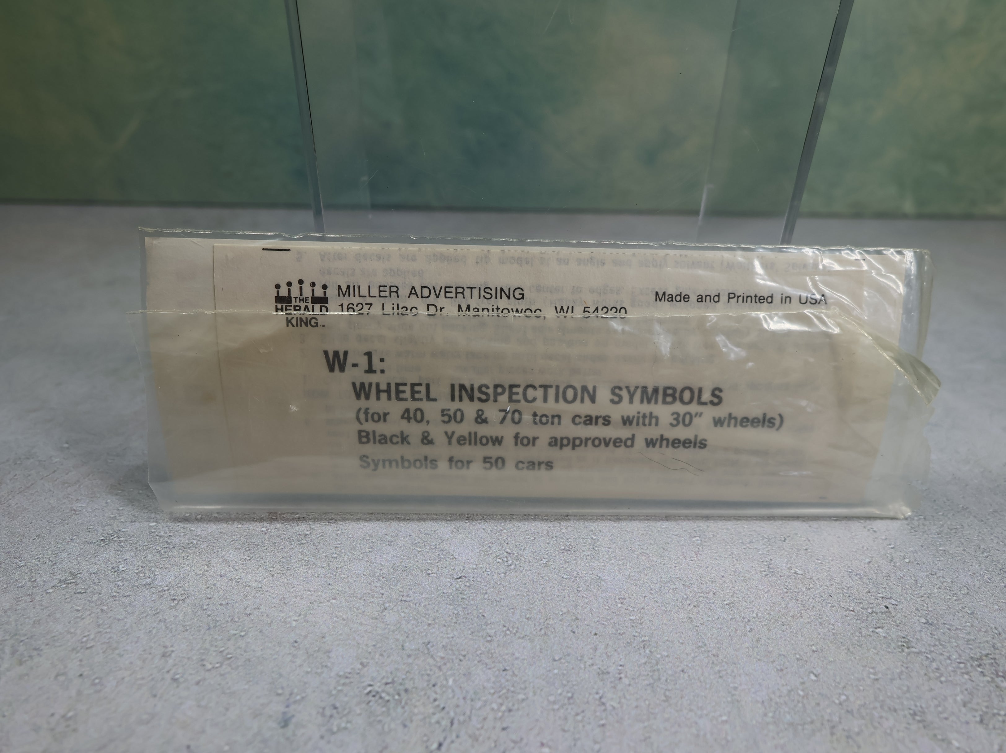 The Herald King W1 HO Scale Wheel Inspection Dot Decals