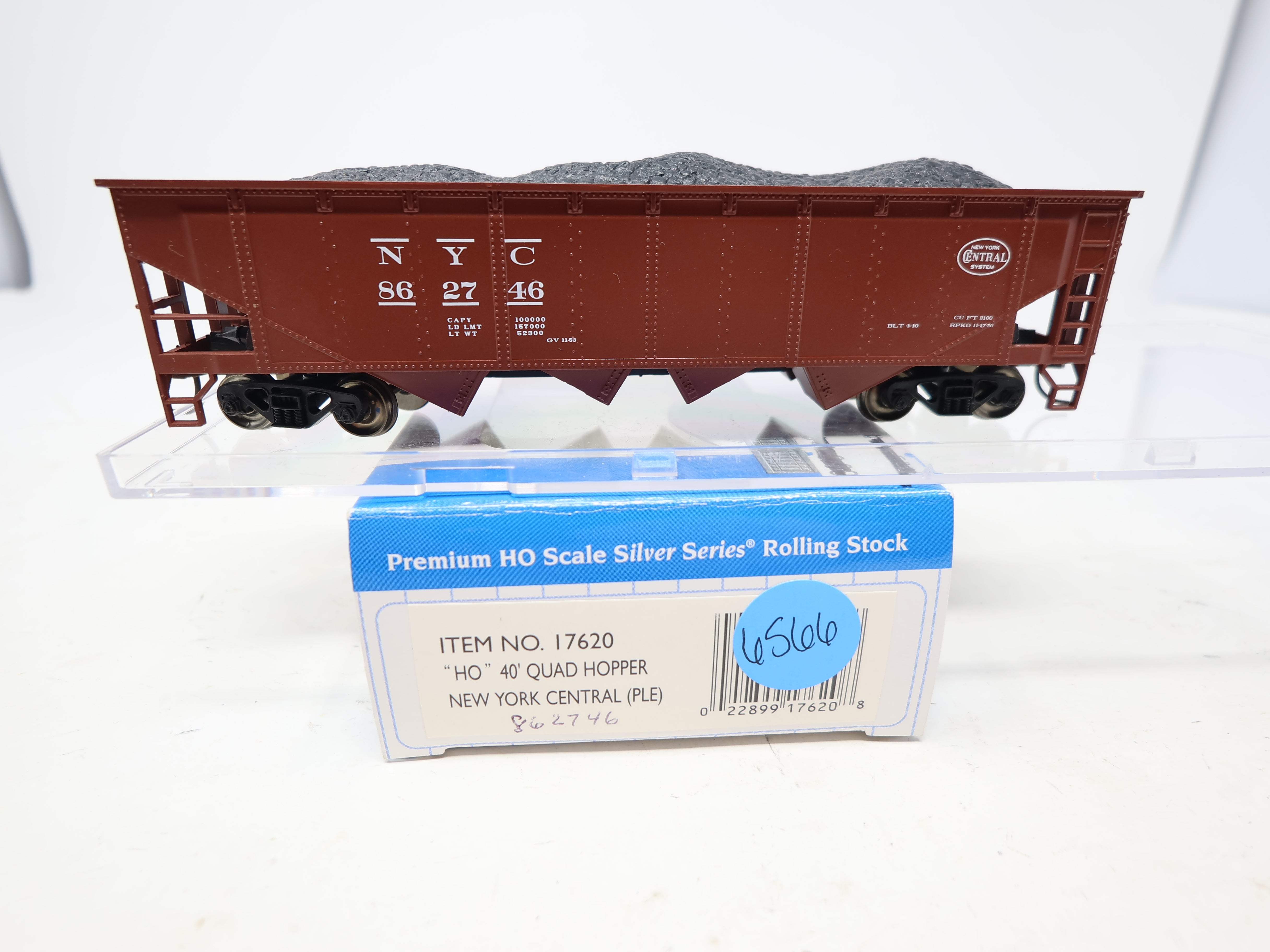 USED Bachmann 17620 HO Scale, 40' Quad Hopper, New York Central NYC #862746