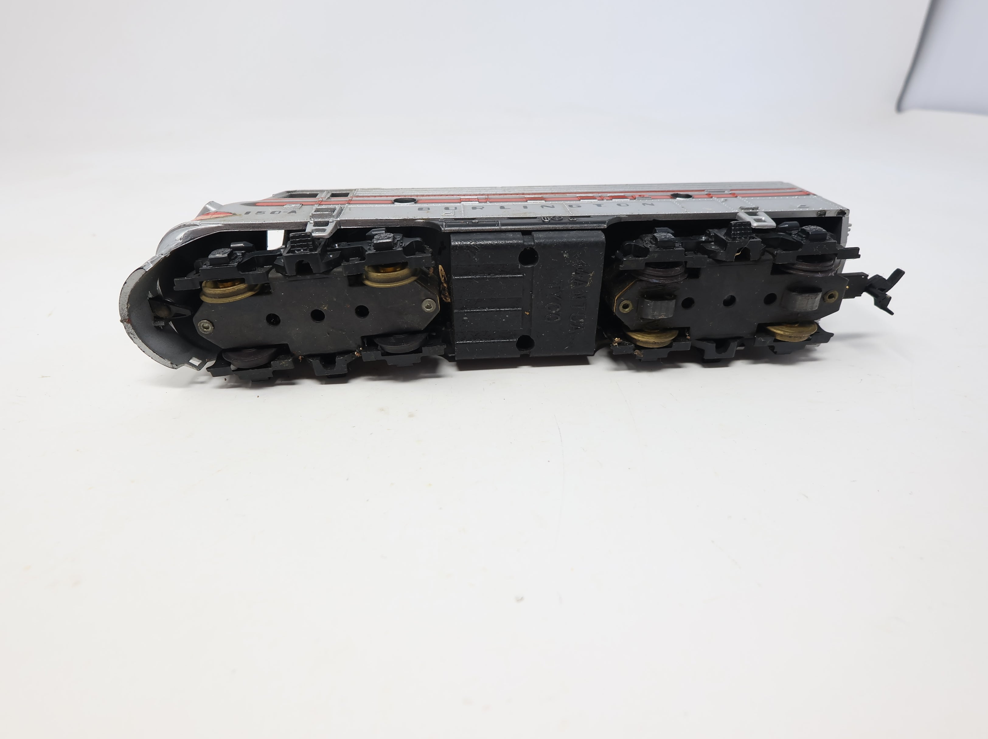 USED Tyco HO Scale F7A Diesel Locomotive Burlington #150-A Parts/Repairs DC