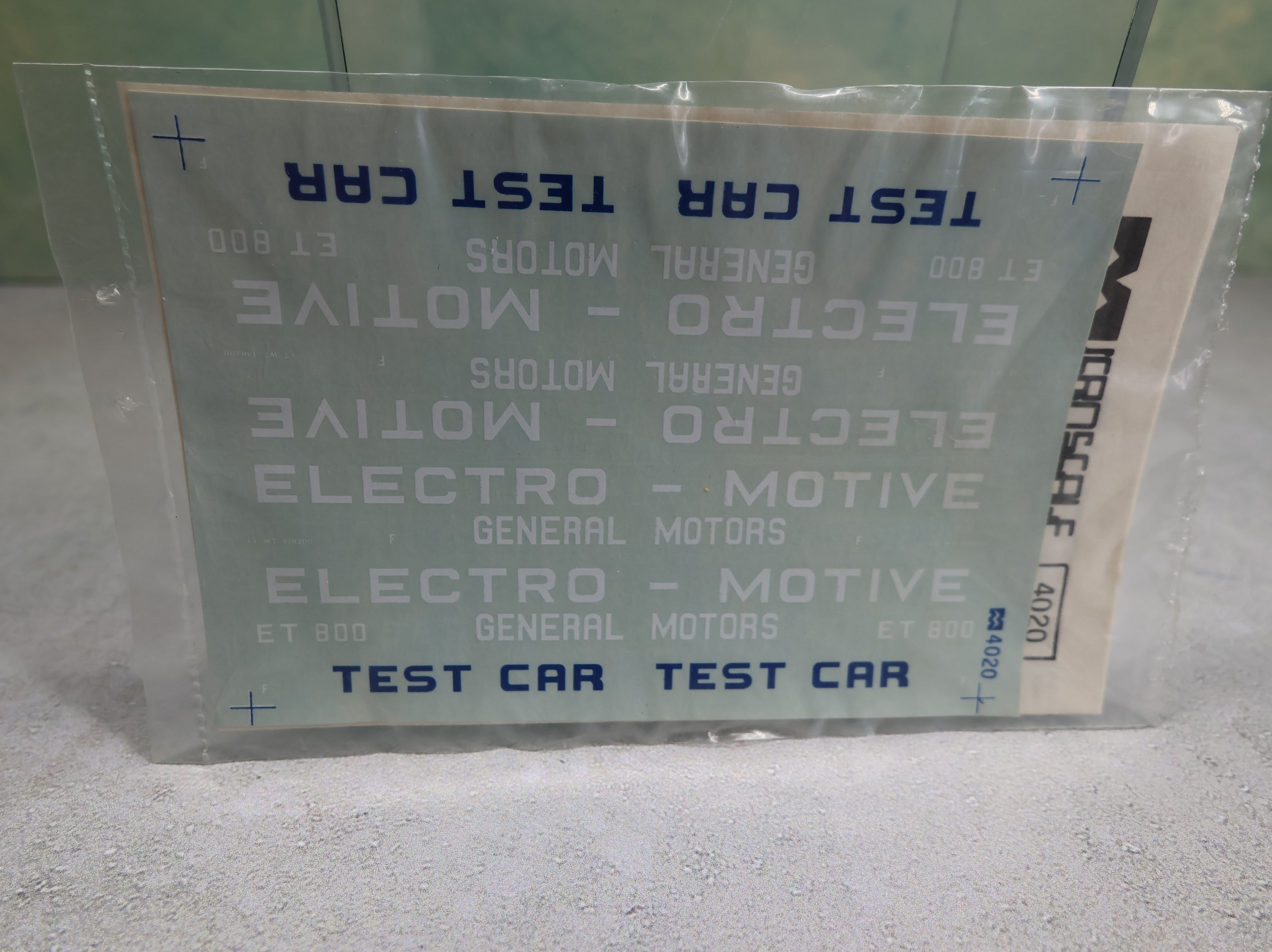 MICROSCALE 4020 HO Scale Electro Motive Test Car Decals