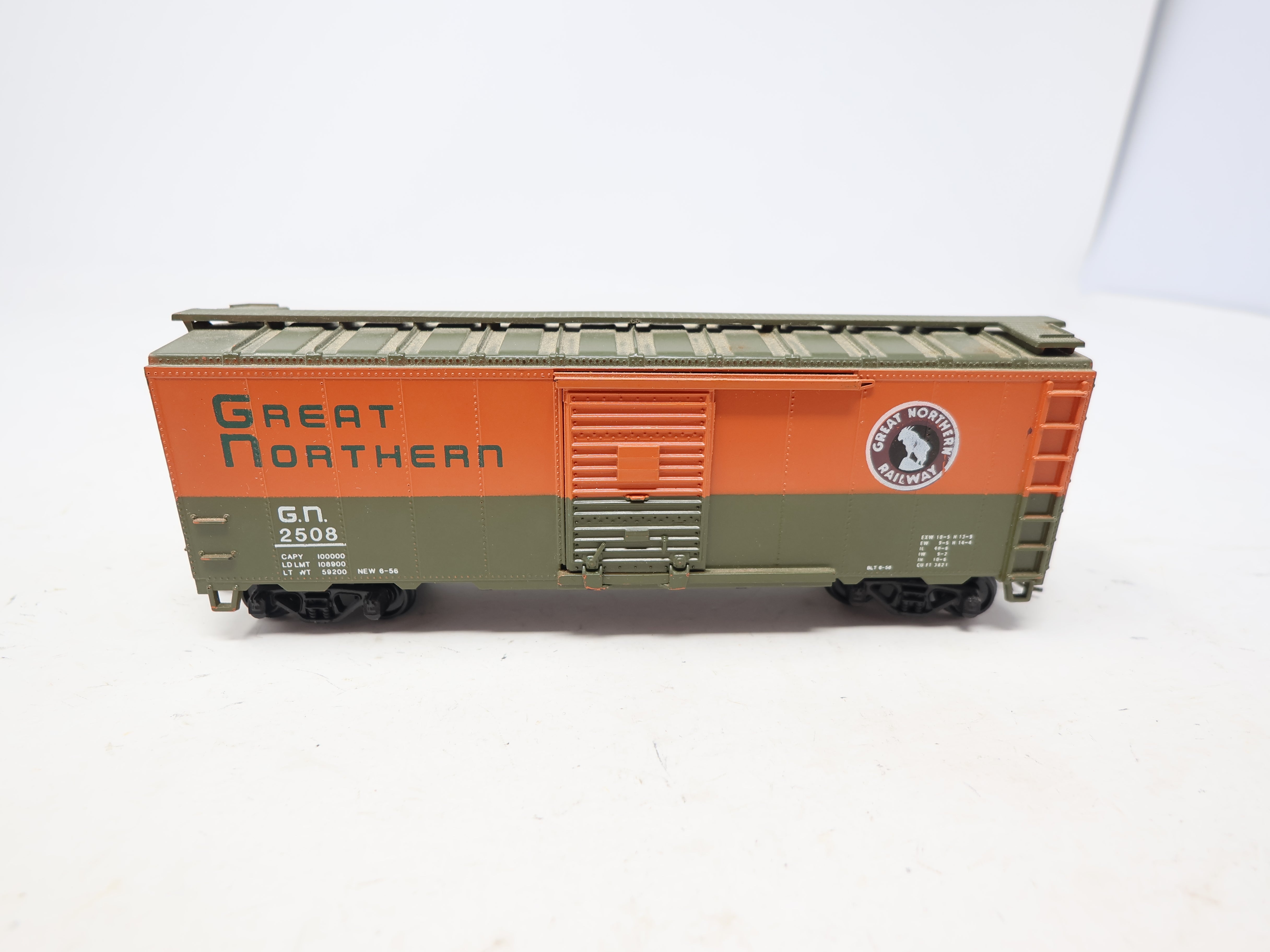 USED Athearn HO Scale, 40' Box Car, Great Northern GN #2508