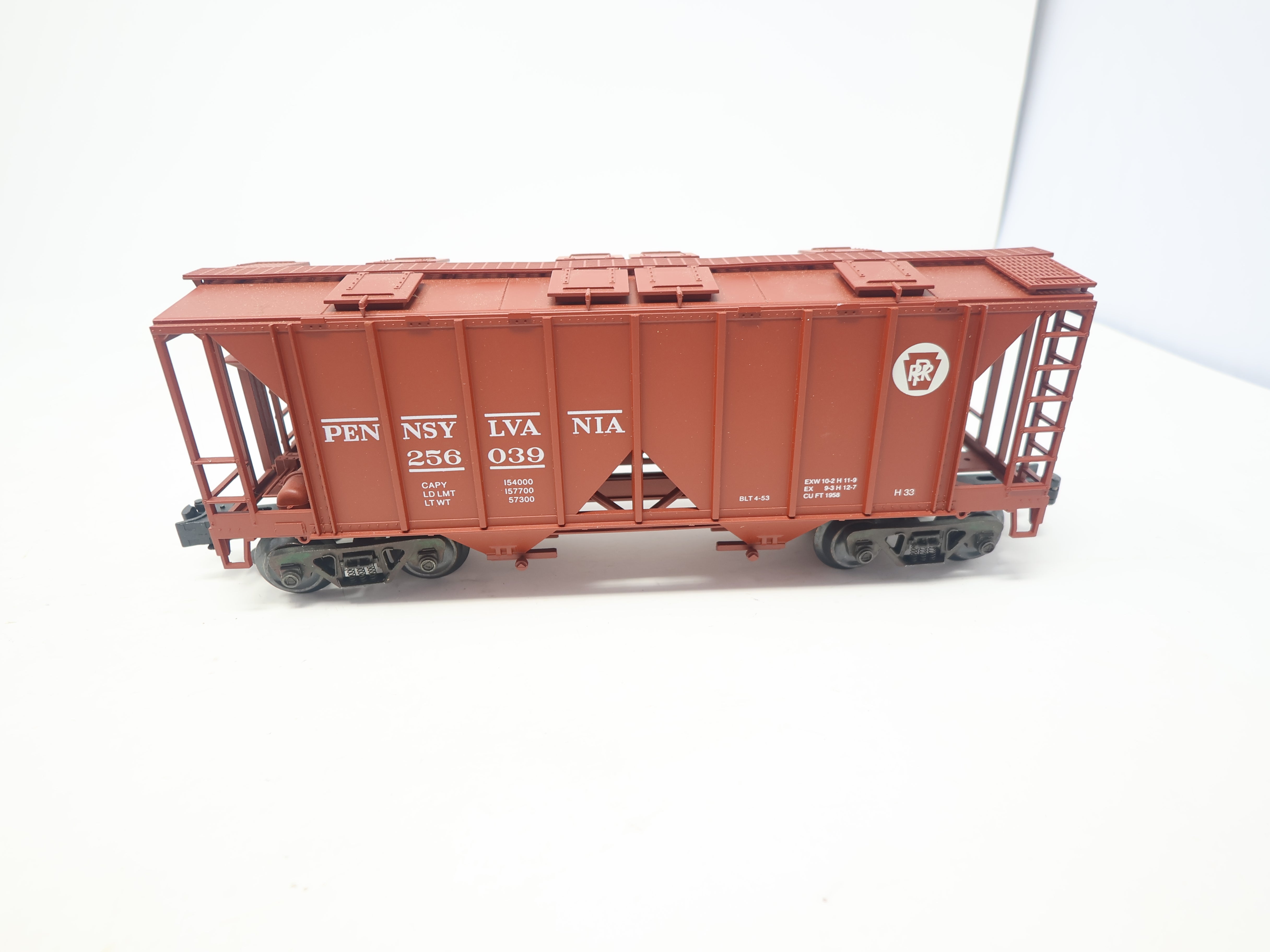 USED Weaver U19005LD O, AC-2 Covered Hopper, Pennsylvania PRR #256039, 3 Rail