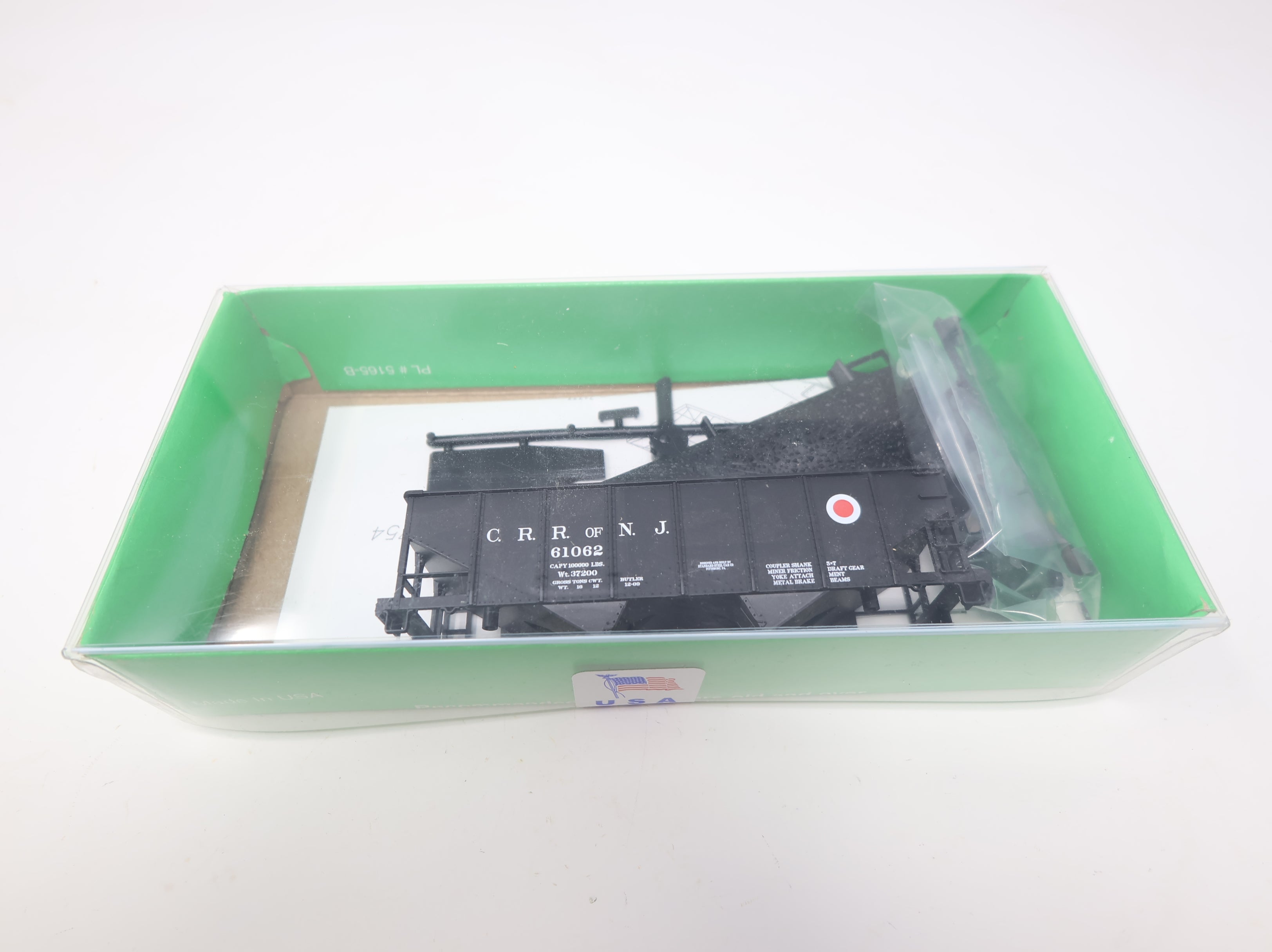 Bowser 57007 HO Scale GLa 2 Bay Hopper Central Railroad of New Jersey #61062 Red Ball KIT