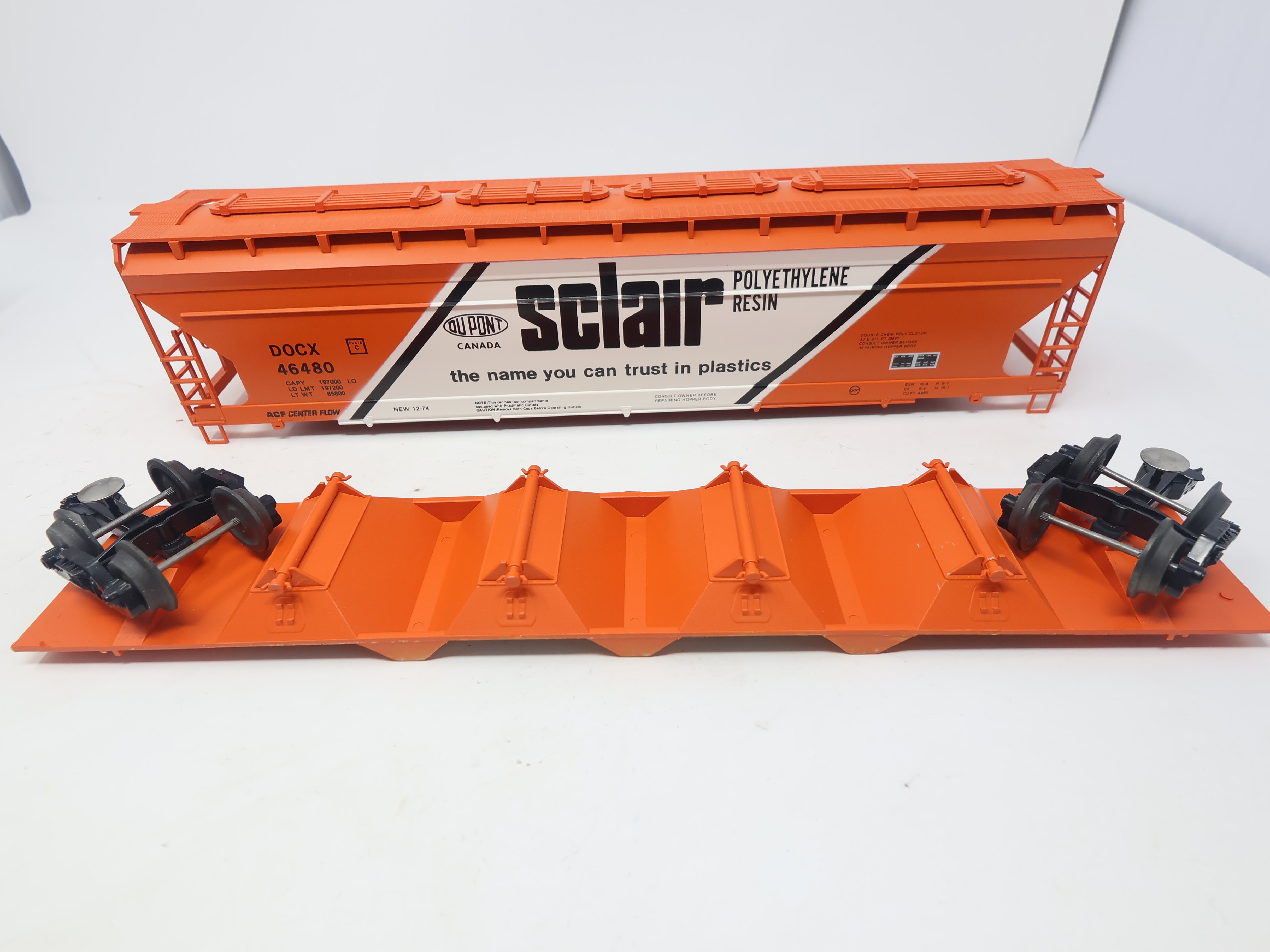 USED Weaver O, Covered Hopper, Sclair DOCX #46480, 3 Rail