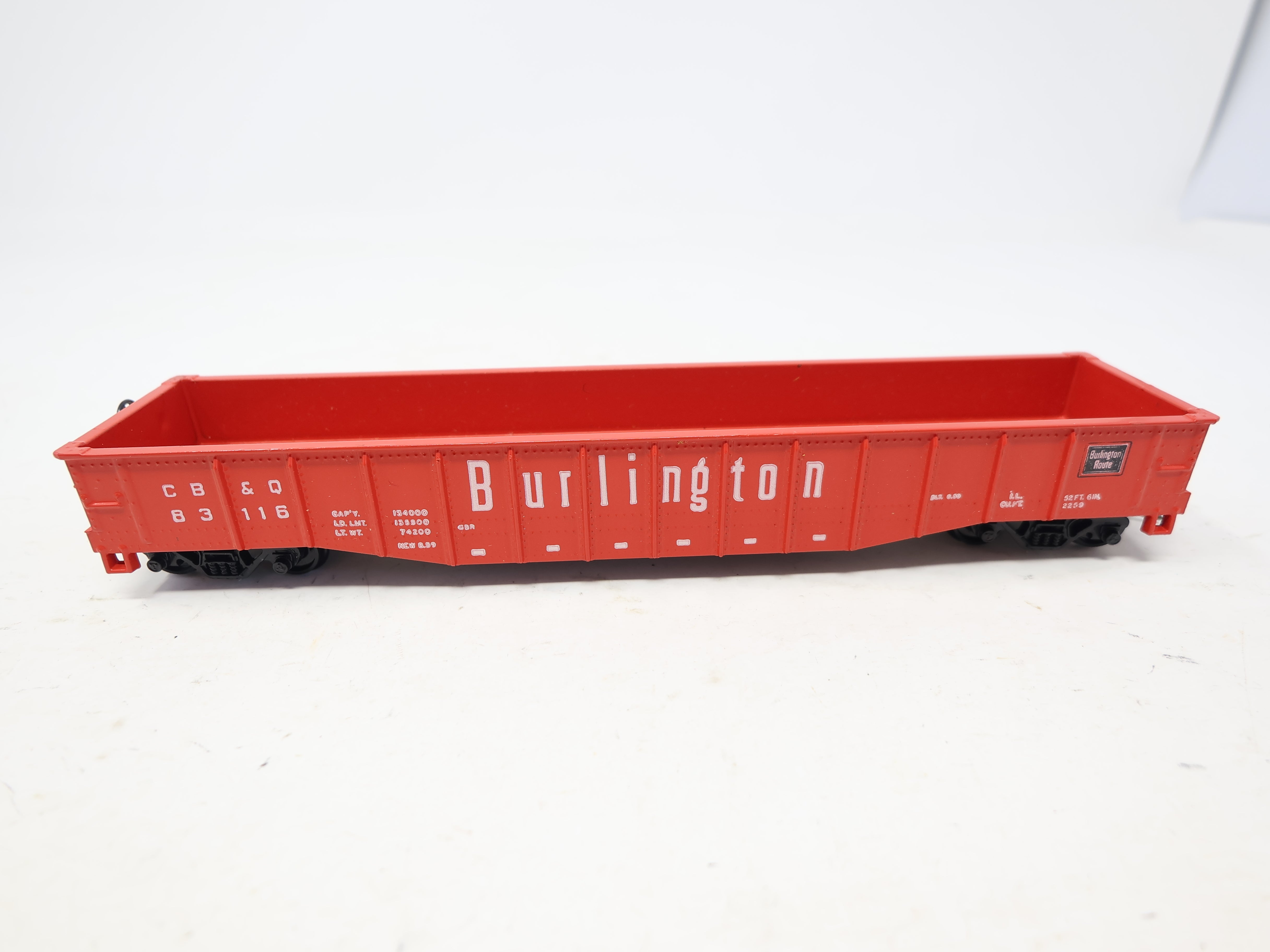 USED Athearn HO Scale, 49' Gondola, Burlington CB&Q #83116