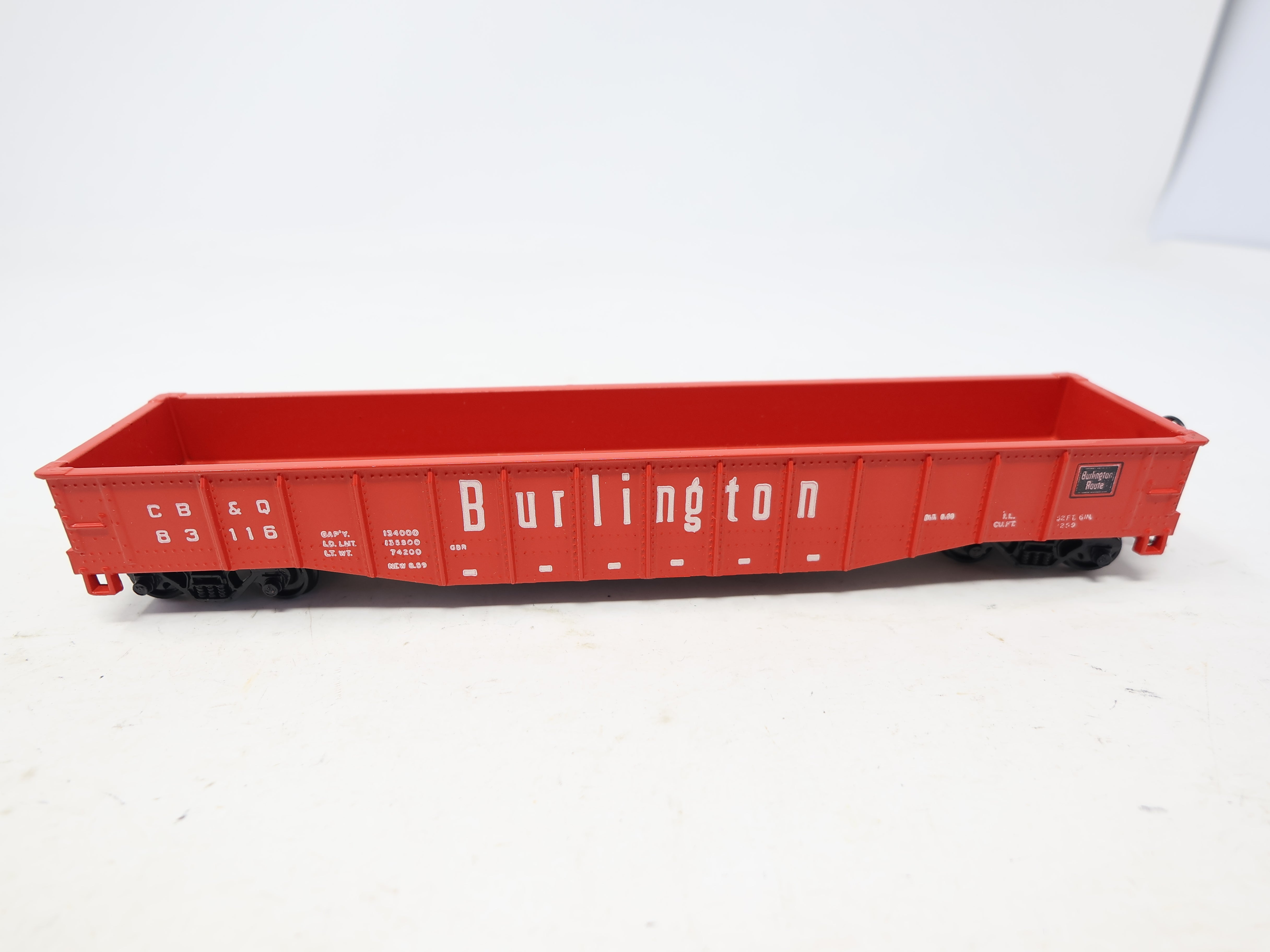 USED Athearn HO Scale, 49' Gondola, Burlington CB&Q #83116