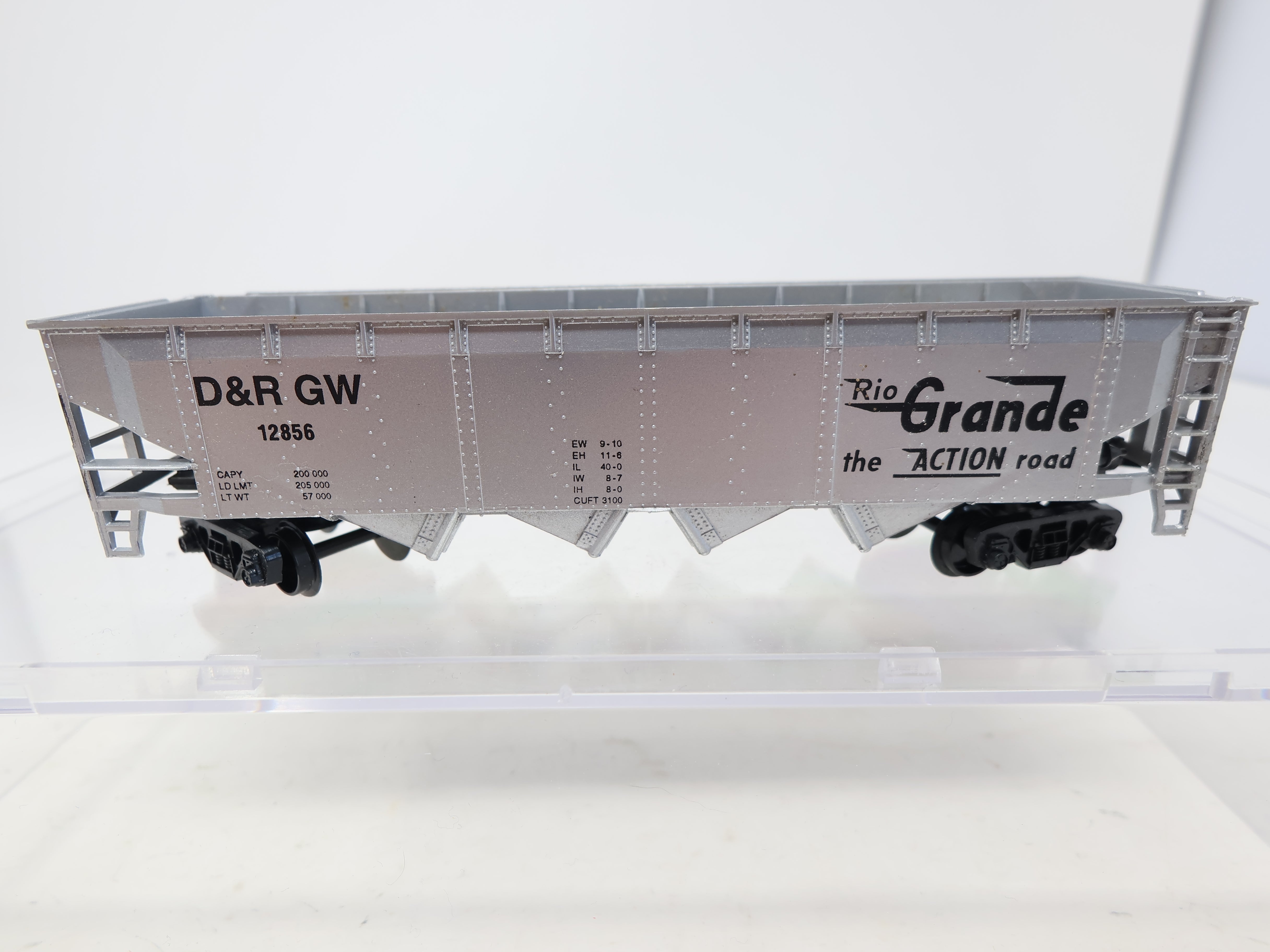 USED IHC HO Scale, 40' Quad Hopper, Rio Grande D&RGW #12856