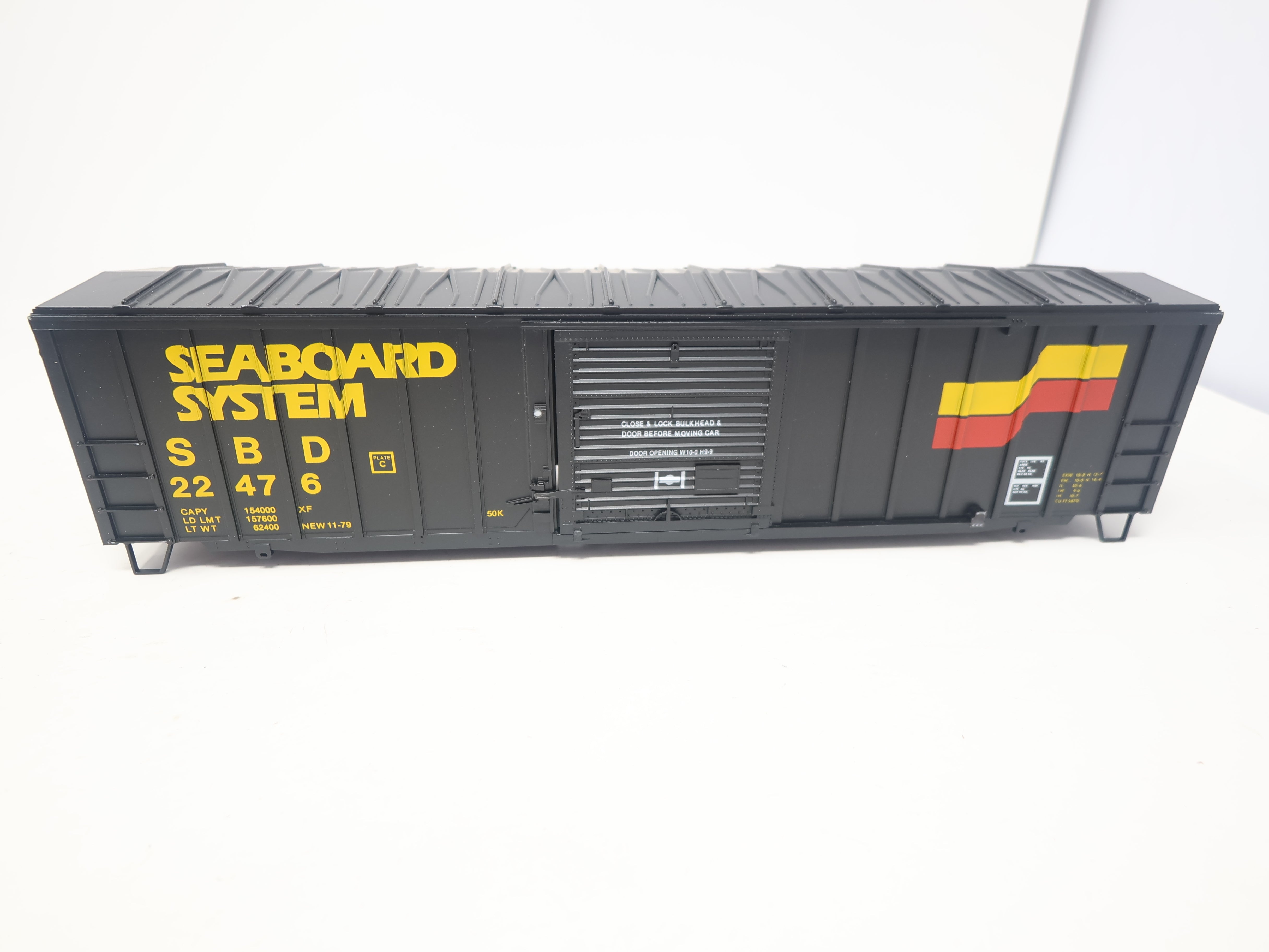 USED Weaver 2030 O, 50' Outside Braced Box Car, Seaboard SBD #22476, HI Rail