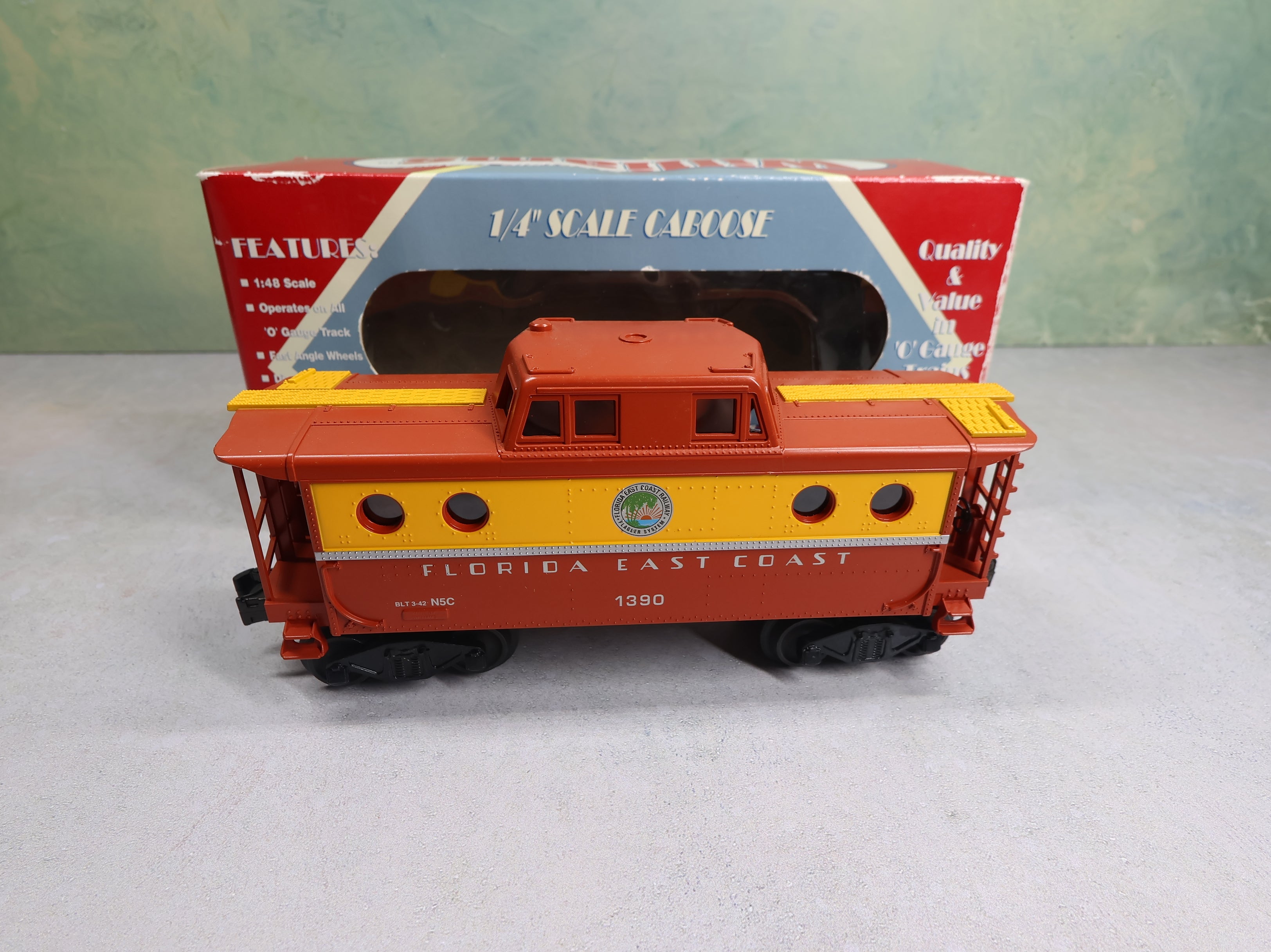 USED Williams CAB131 O 1:48 Scale N5C Caboose Florida East Coast FEC #1390