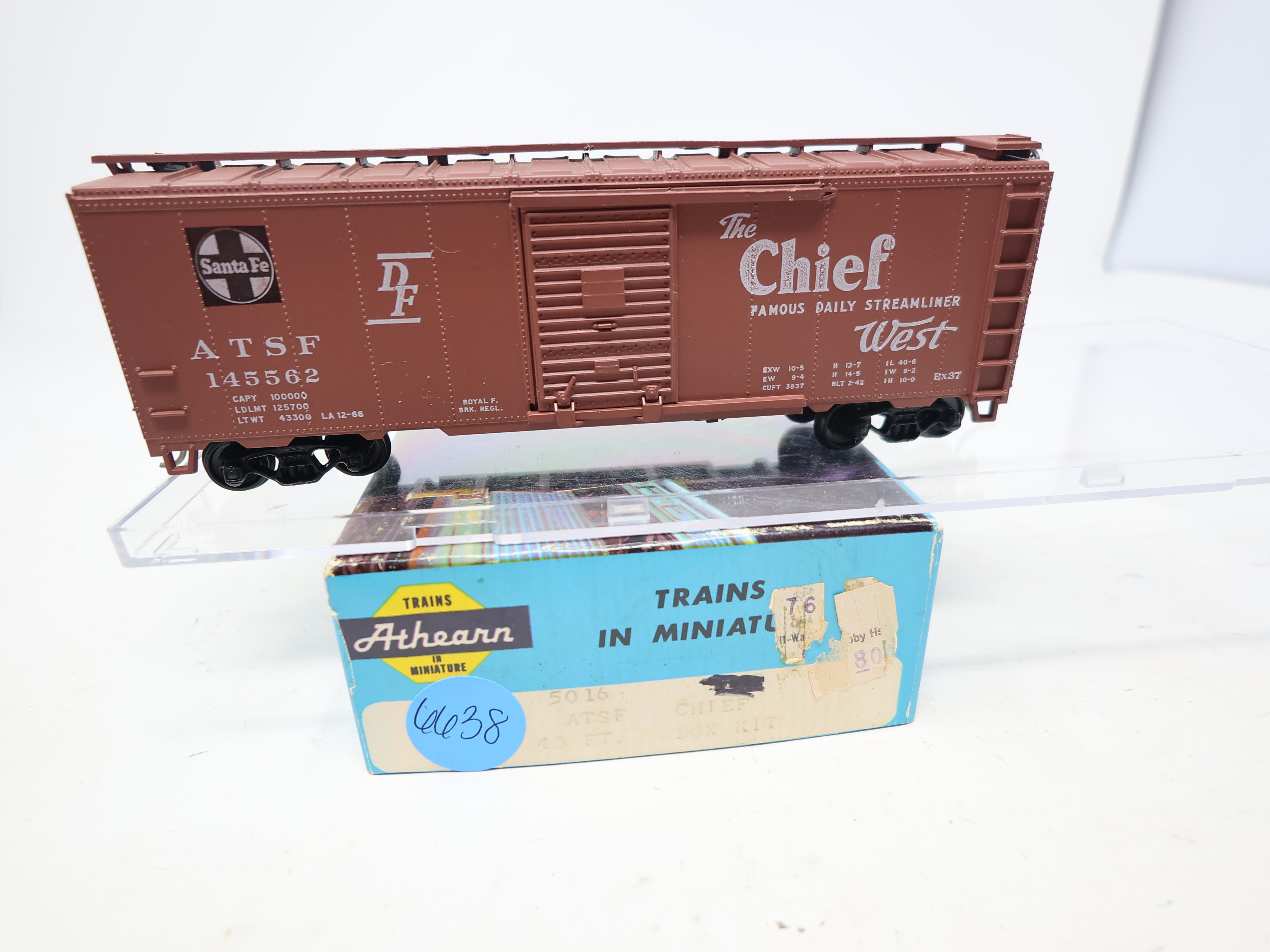 USED Athearn 5016 HO Scale, 40' Box Car, Santa Fe ATSF #145562