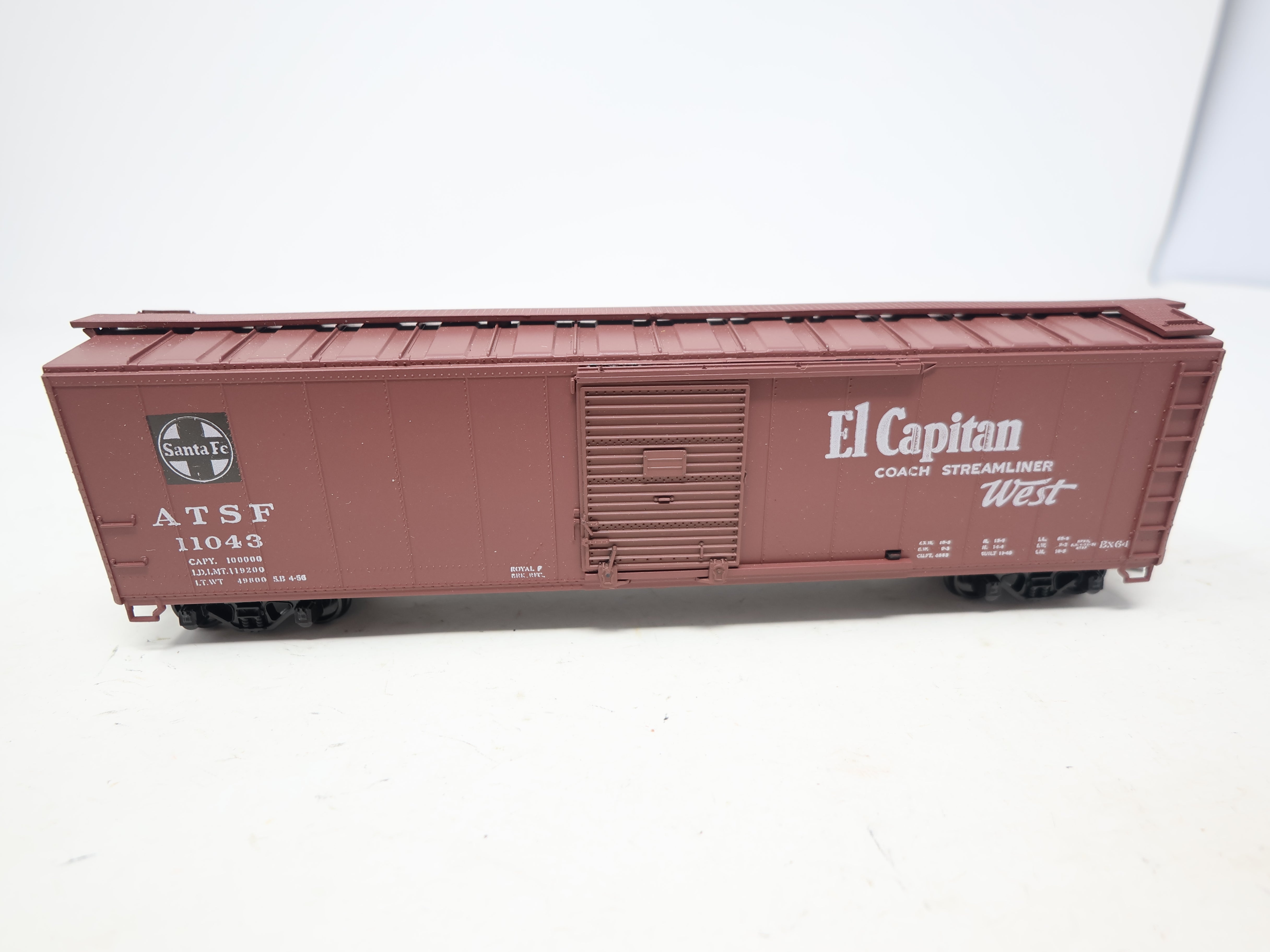 USED Athearn 5052 HO Scale, 50' SD Box Car, Santa Fe ATSF #11043, El Capitan