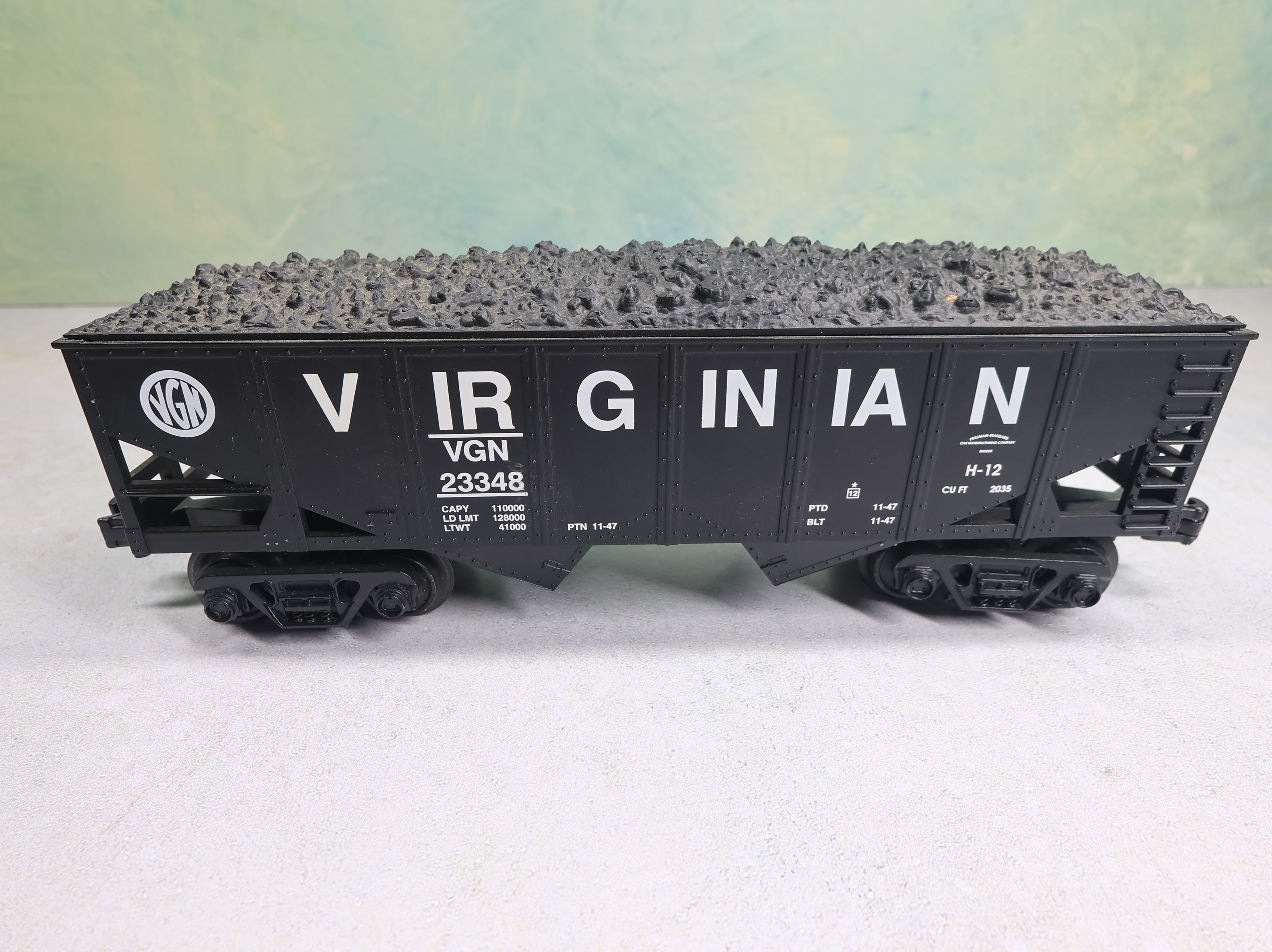 USED IDM O 2 Bay Hopper Virginian VGN #23348 w/ Coal Load