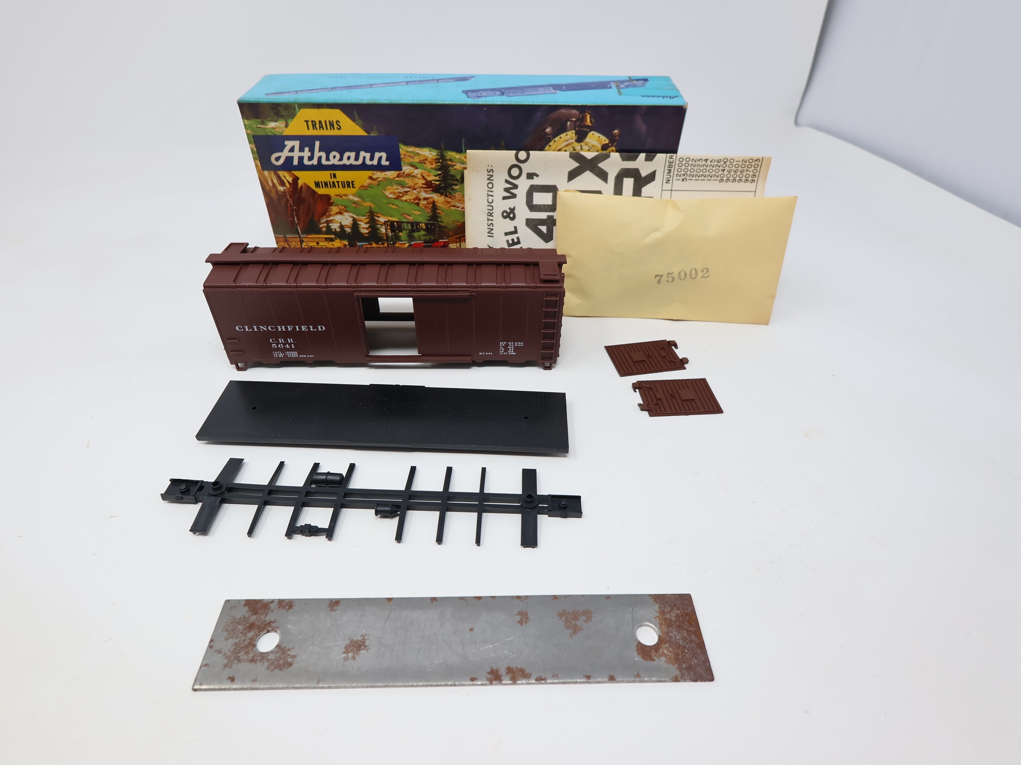 USED Athearn HO Scale 40' Steel Box Car Clinchfield CRR #5641 KIT