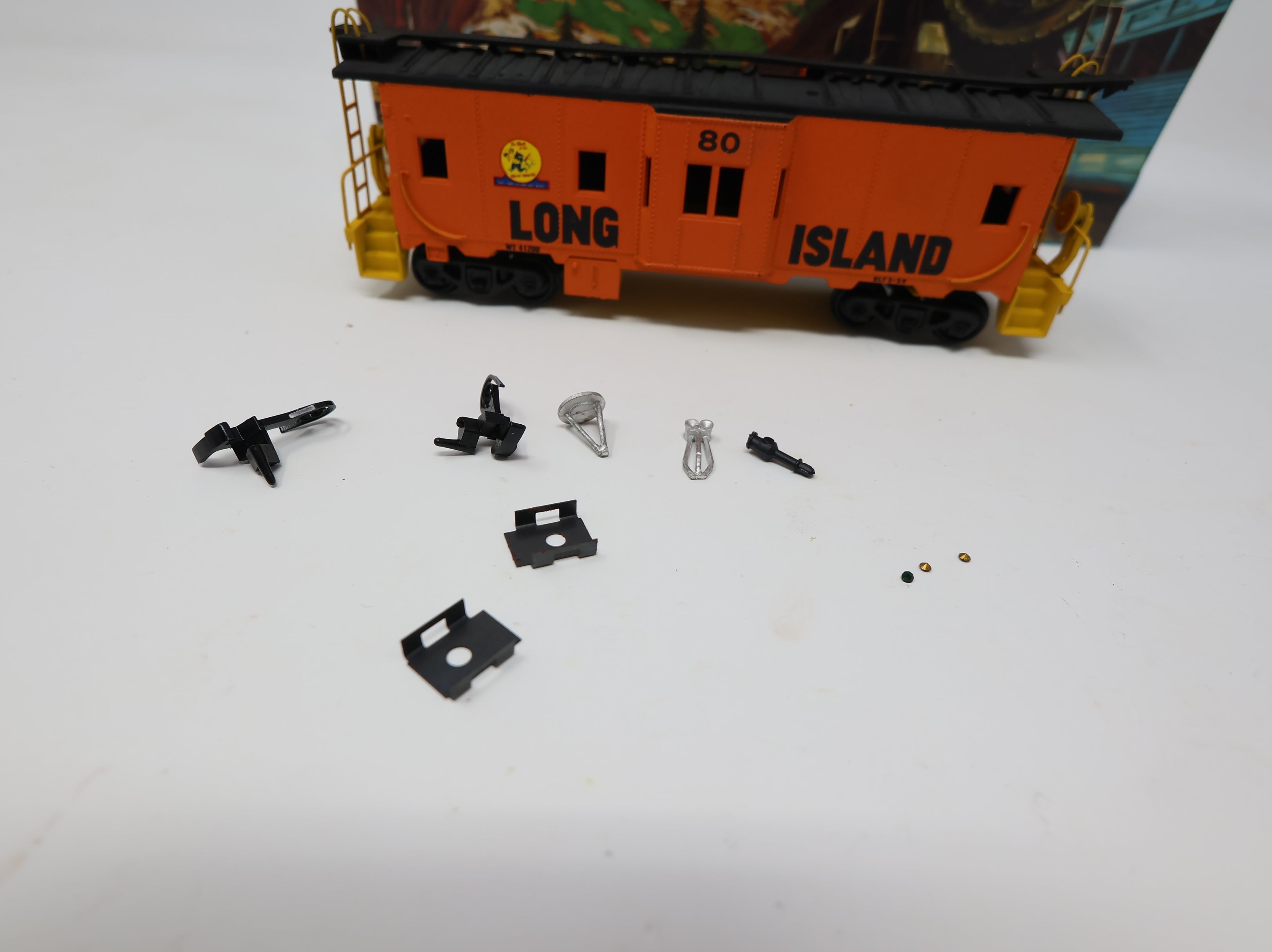 USED Athearn HO Scale Rare Bay Window Caboose Long Island Rail Road #80 Gold Spike Hobbies Custom