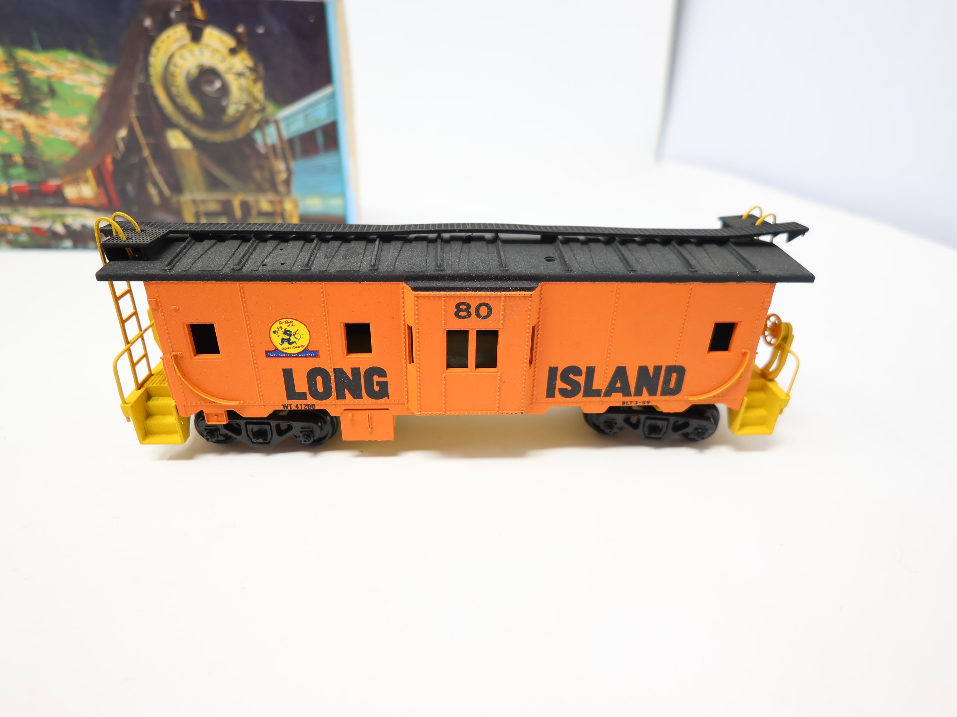 USED Athearn HO Scale Rare Bay Window Caboose Long Island Rail Road #80 Gold Spike Hobbies Custom