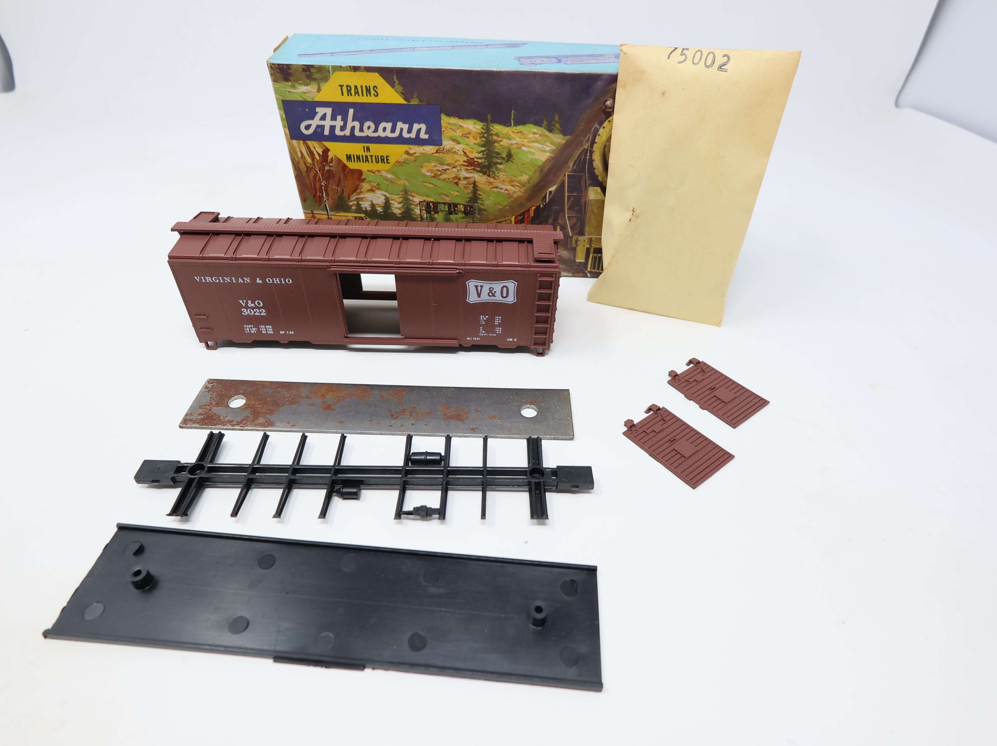 USED Athearn HO Scale 40' Steel Box Car Virginian & Ohio V&O #3022 KIT