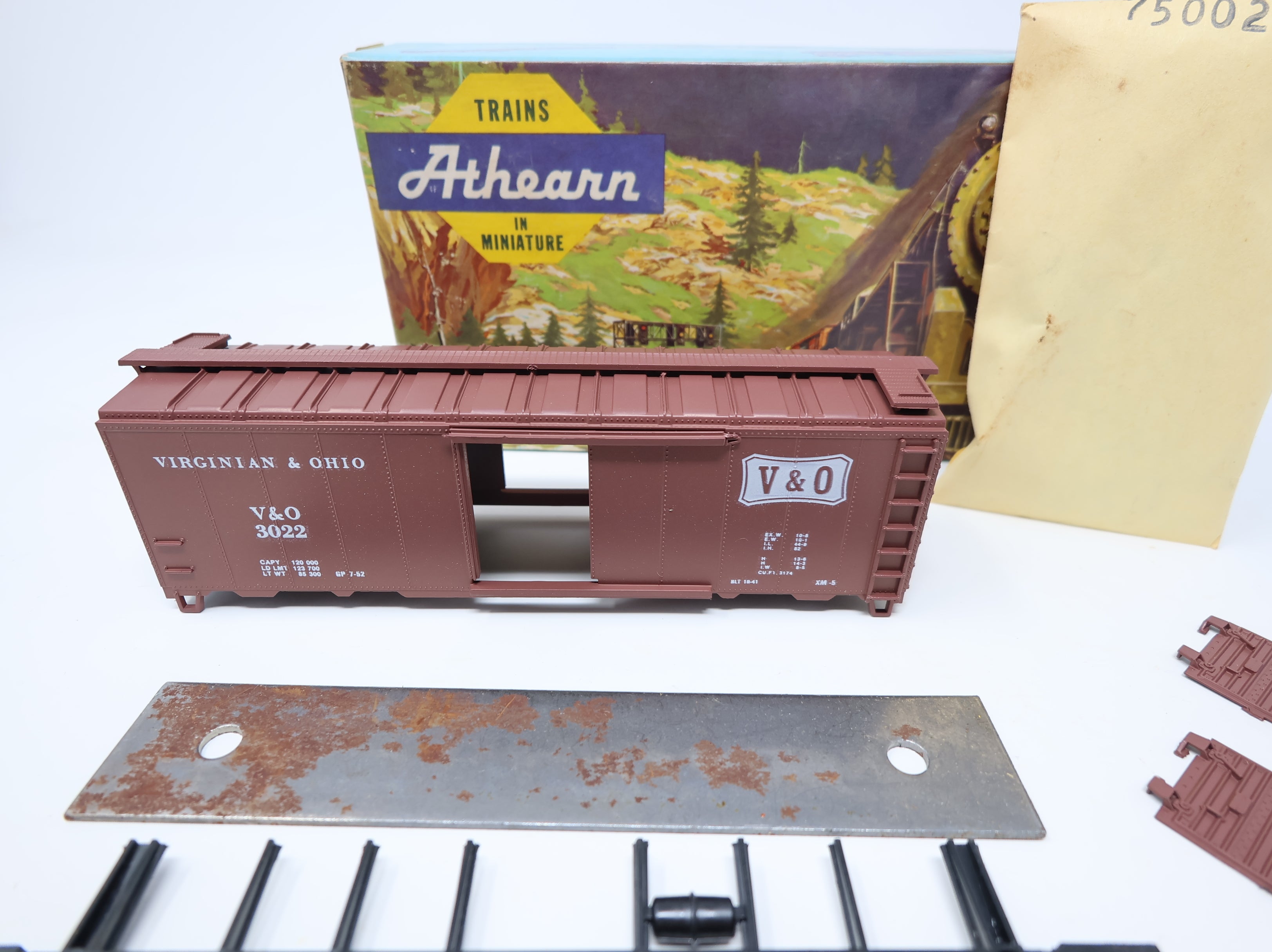 USED Athearn HO Scale 40' Steel Box Car Virginian & Ohio V&O #3022 KIT