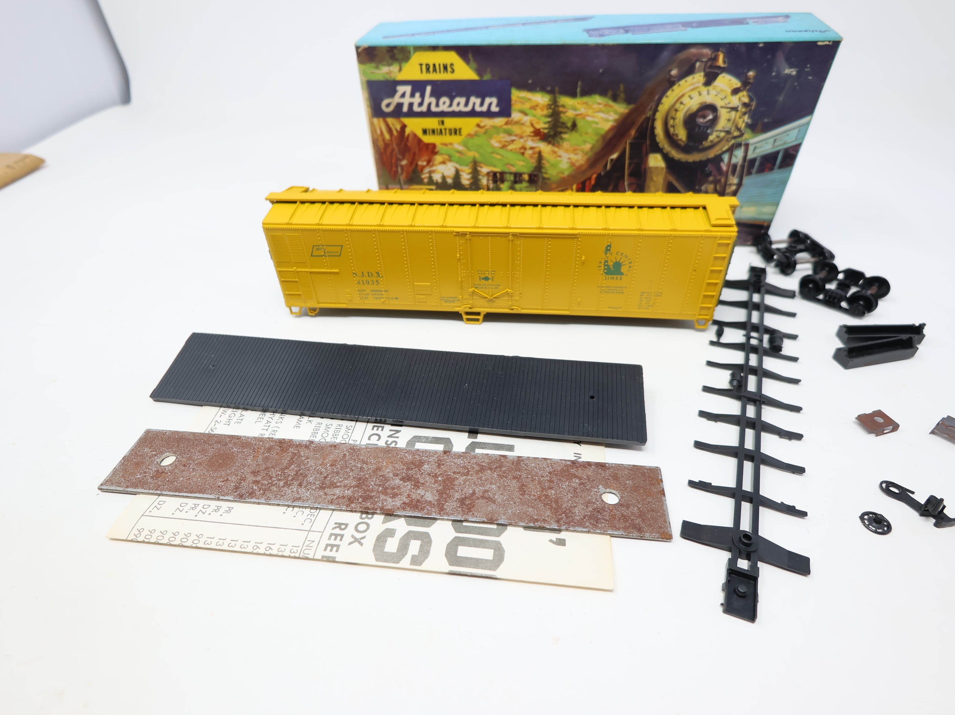 USED Athearn 1622 HO Scale 50' Box Car Jersey Central NJDX #41035 KIT