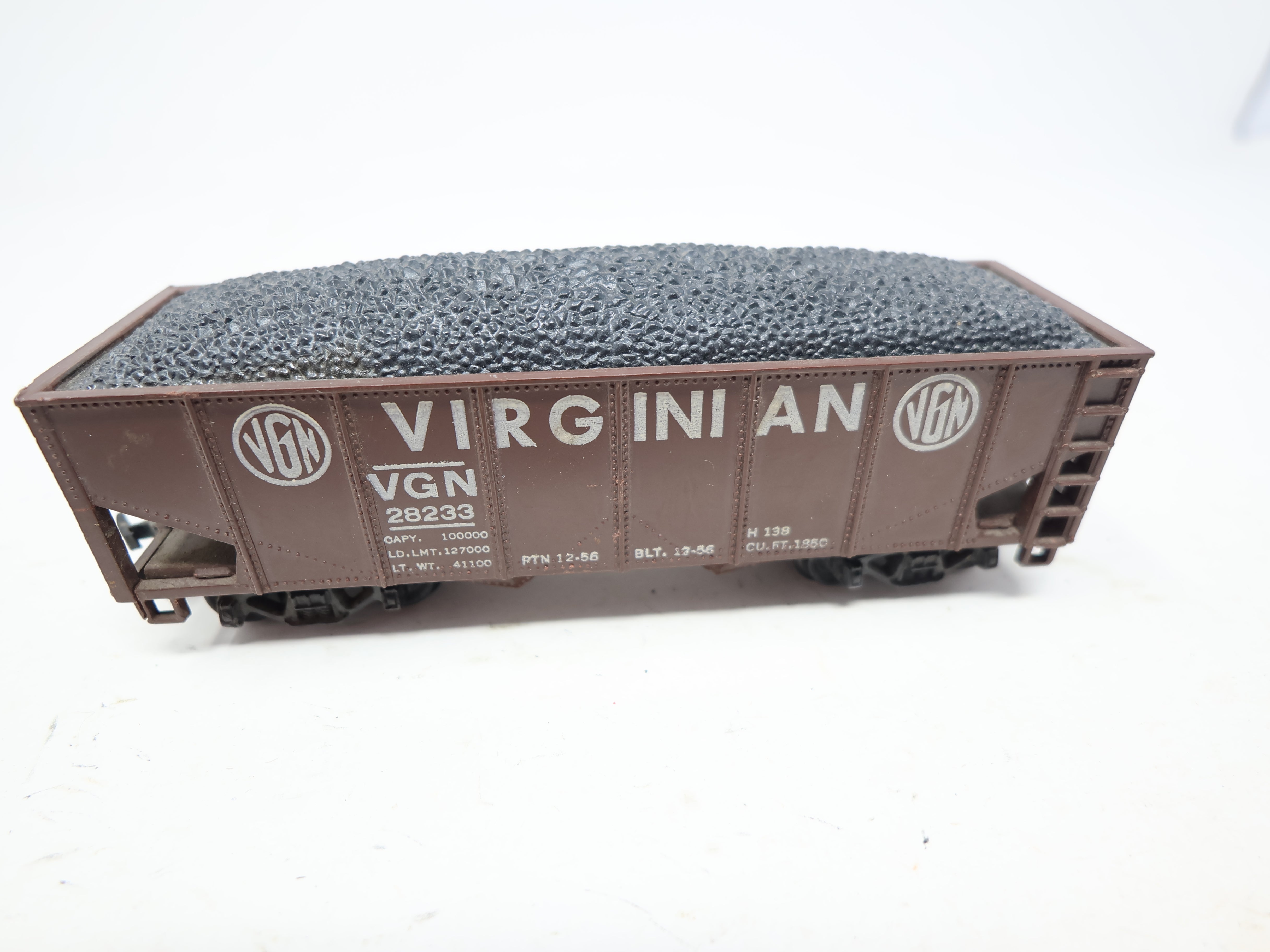 USED MARX HO Scale, 2 Bay Open Hopper, Virginian VGN #28233