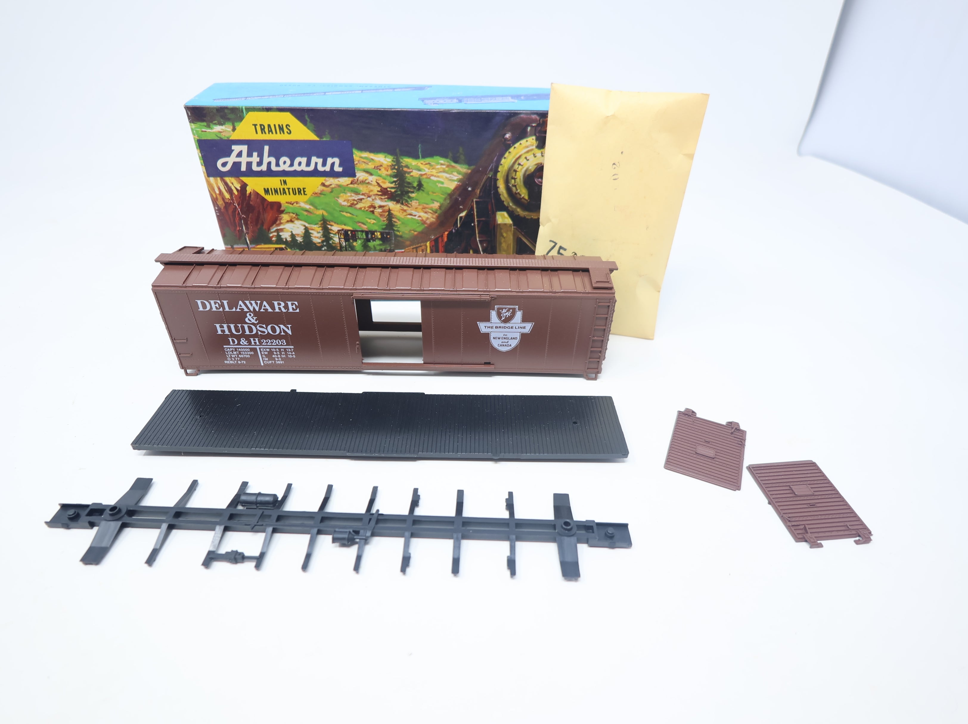 USED Athearn HO Scale 50' Box Car Delaware and Hudson D&H #22203 KIT