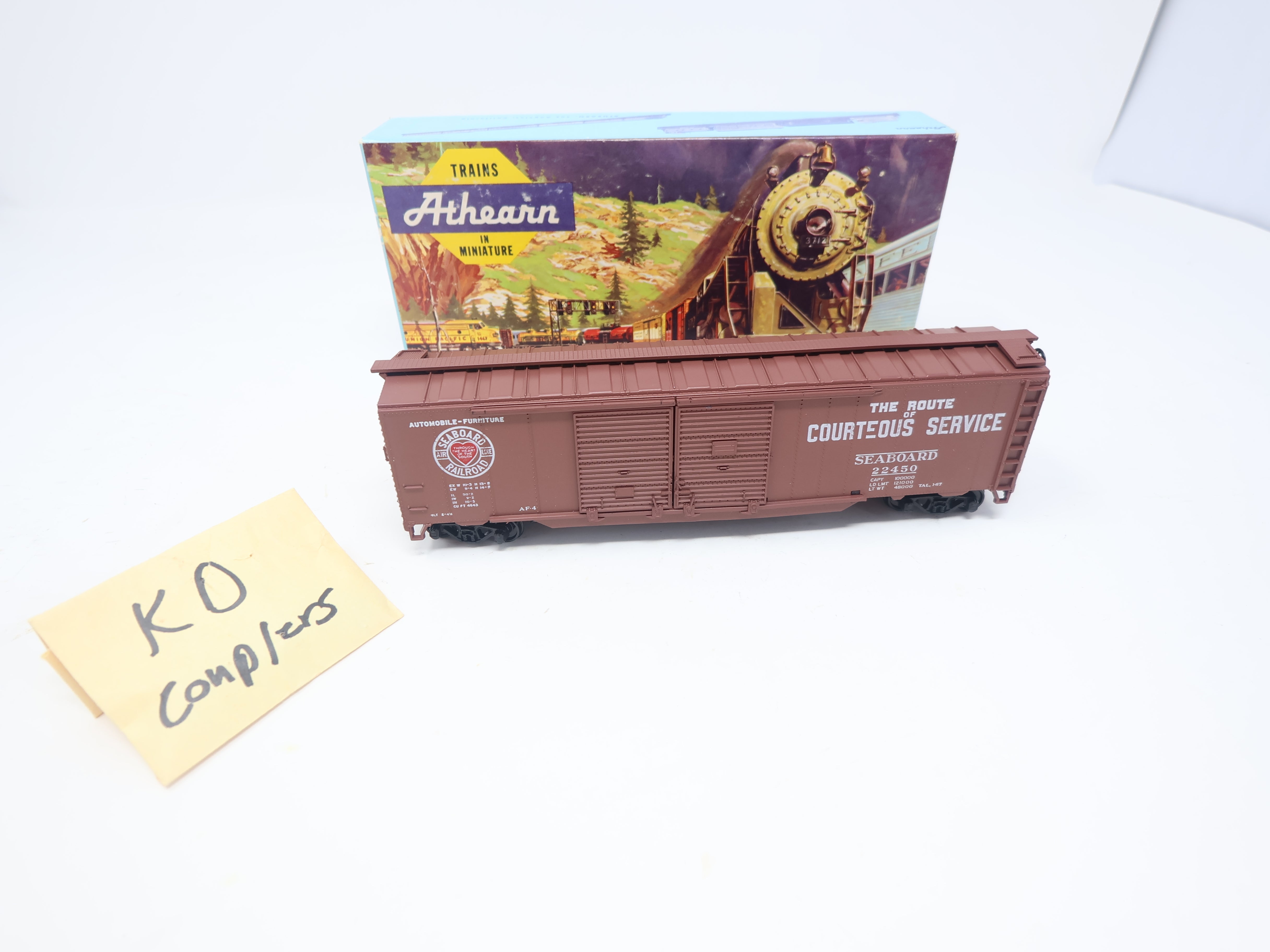 USED Athearn HO Scale, 50' Auto Car Box Car, Seaboard Air Line #22450