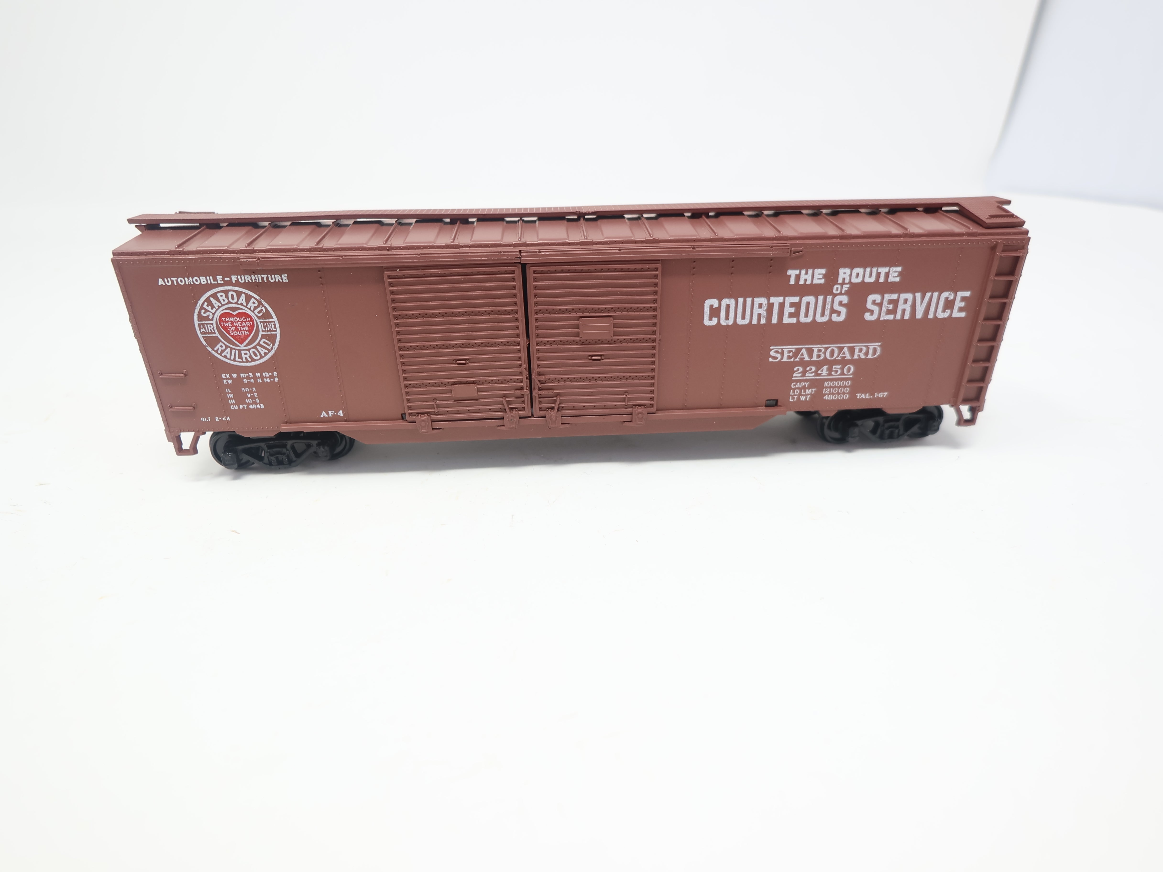 USED Athearn HO Scale, 50' Auto Car Box Car, Seaboard Air Line #22450